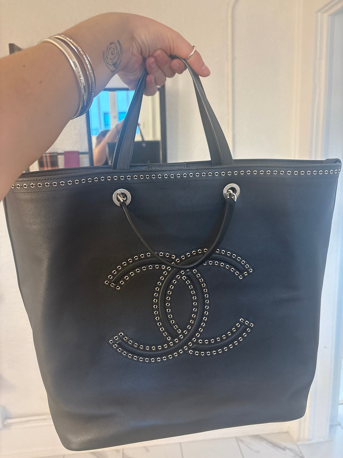 Chanel Eyelet Tote