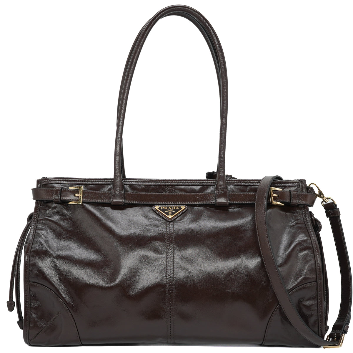 Prada Bonnie Large Tote Shiny Nappa