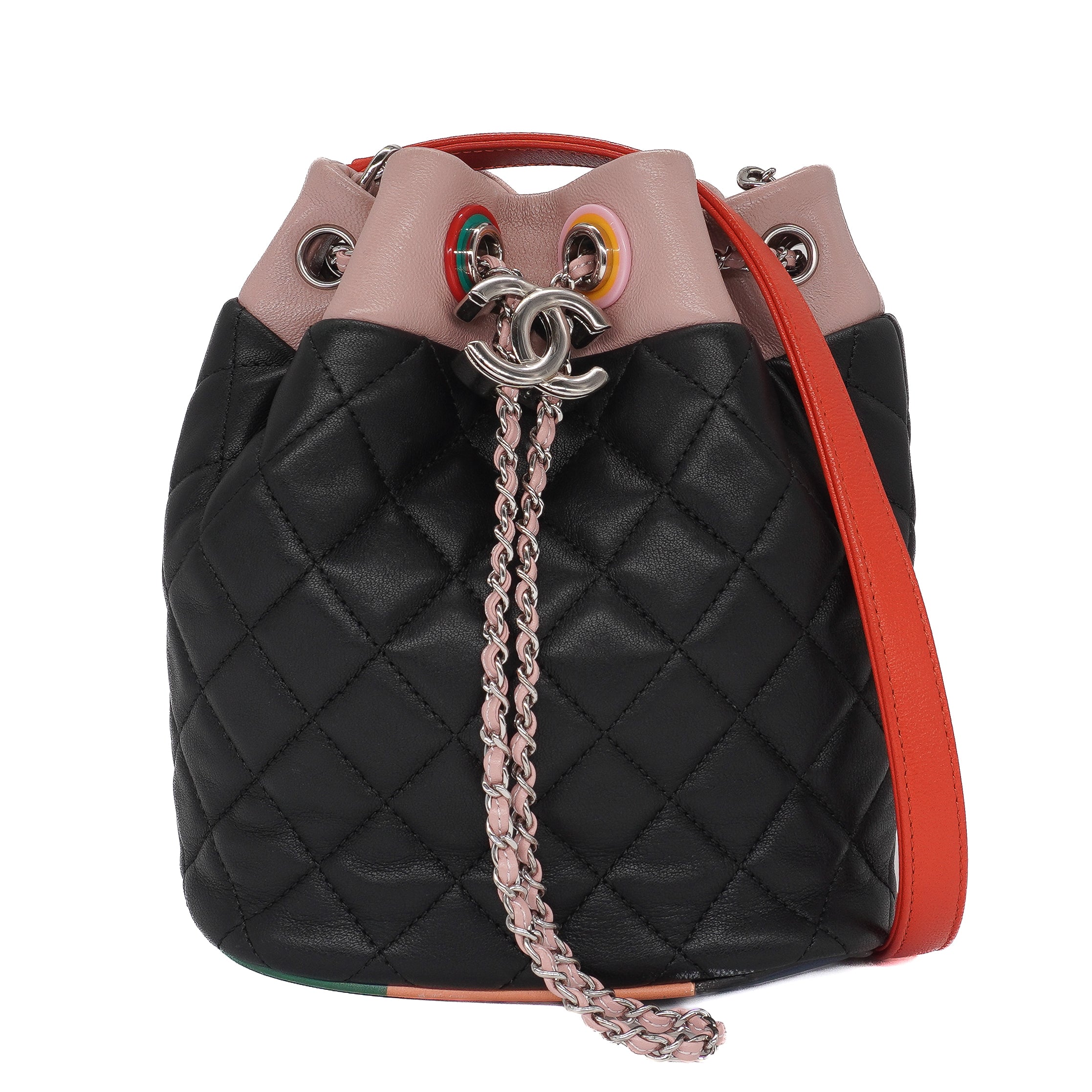 Chanel Lambskin Quilted Cuba Drawstring Tote