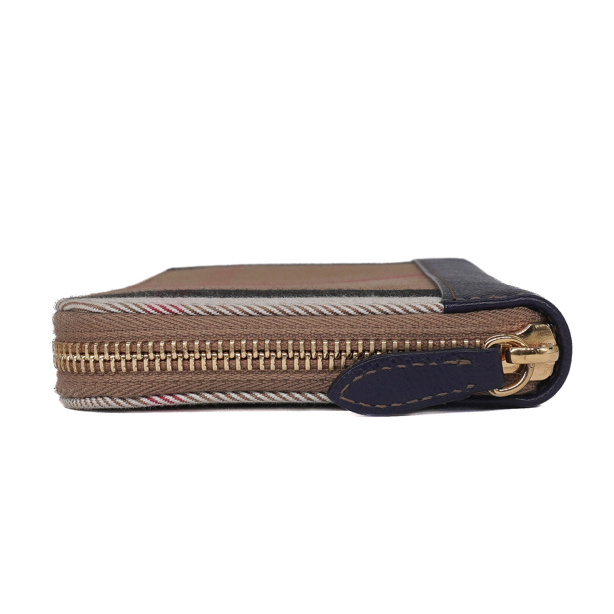 Burberry Elmore house check zip around wallet