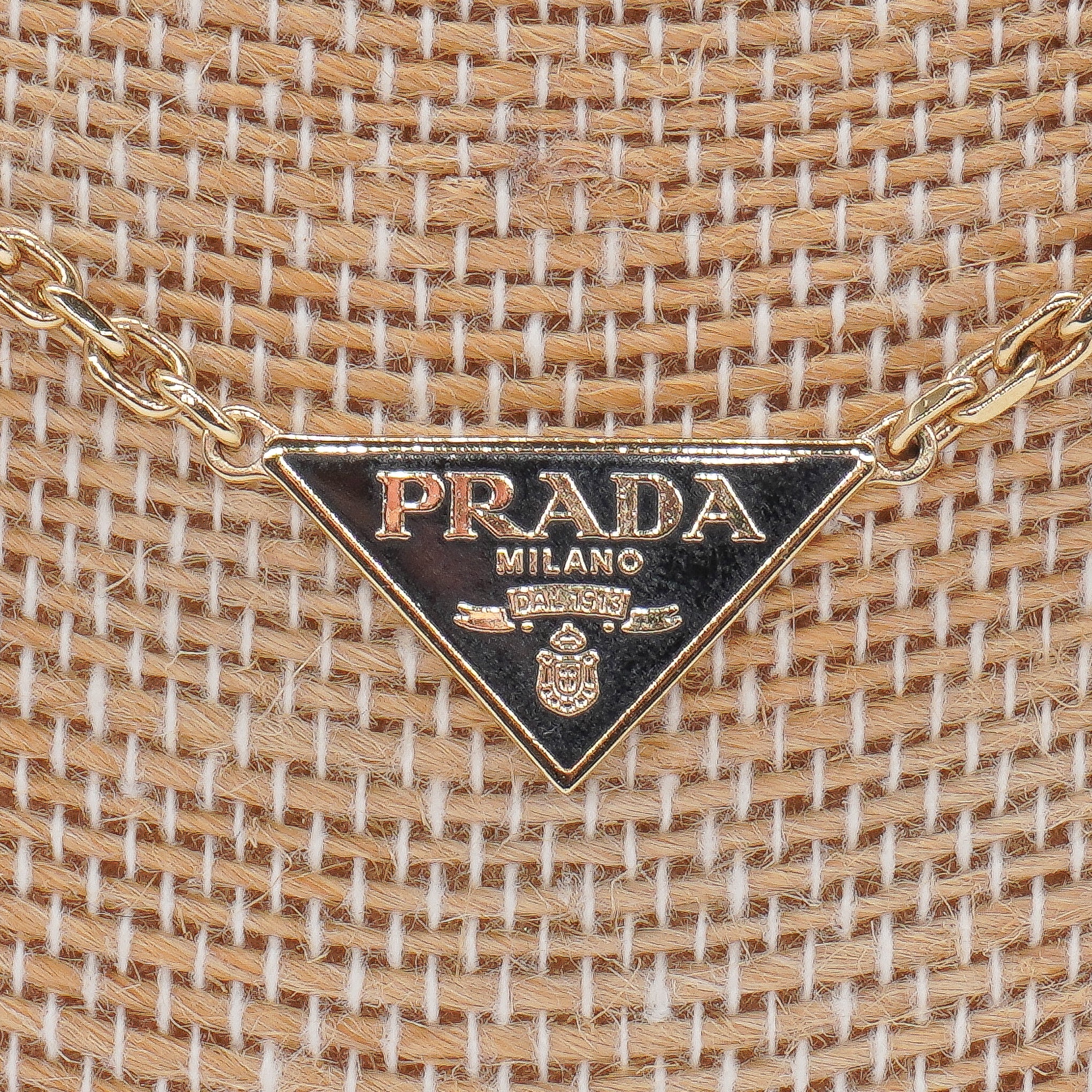 Prada Enamel Logo Station Necklace