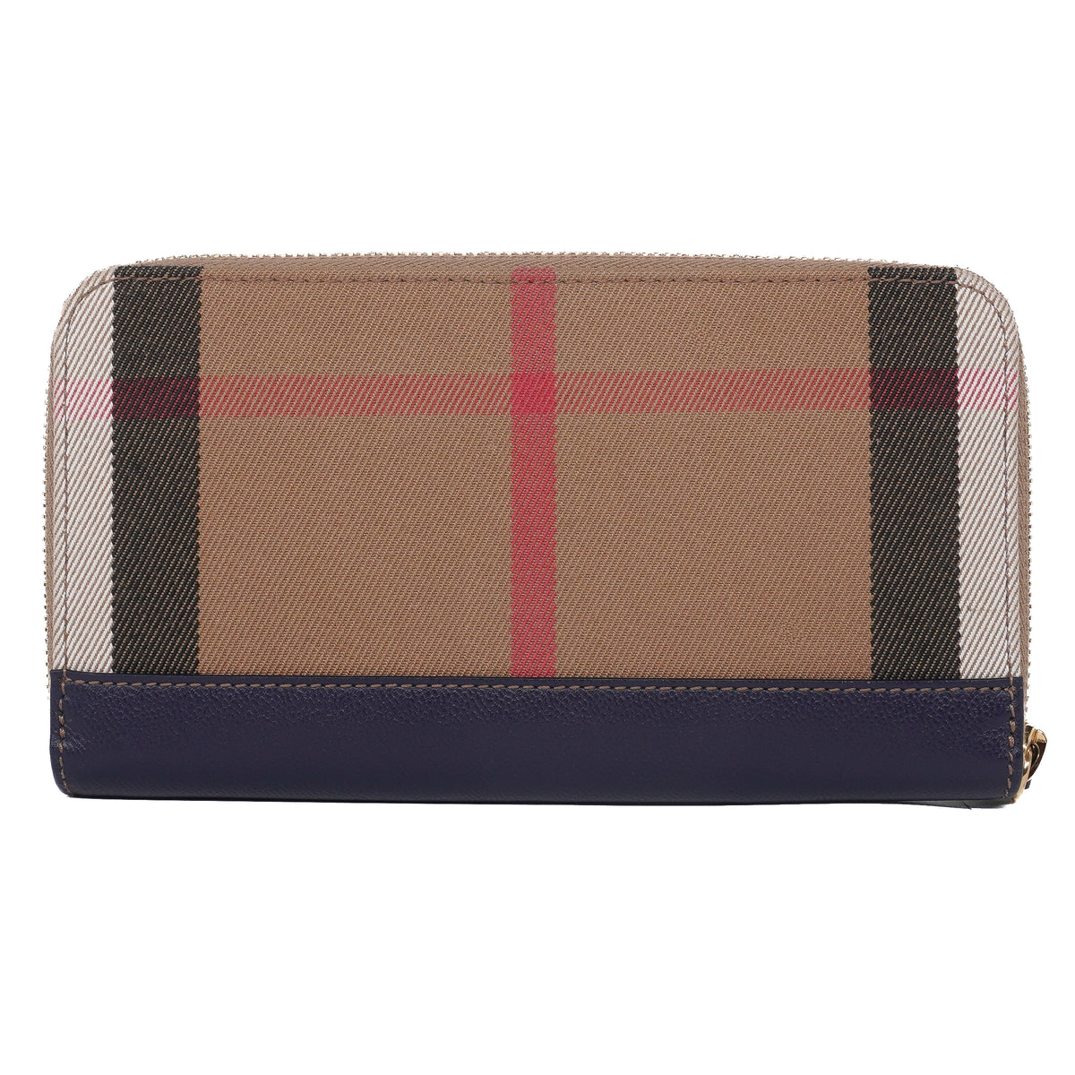 Burberry Elmore house check zip around wallet