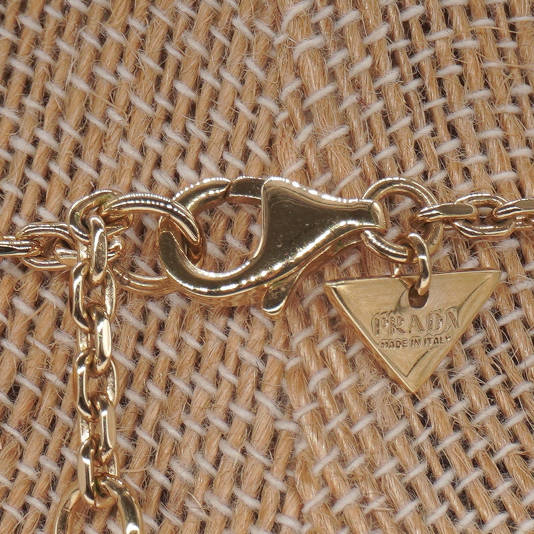 Prada Enamel Logo Station Necklace
