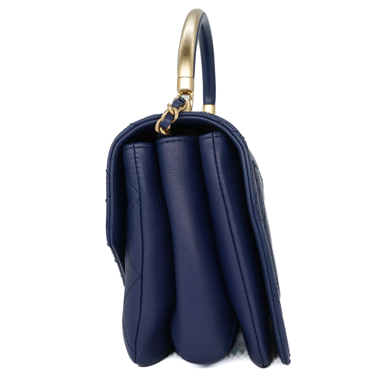 Chanel Charming Top Handle Envelope Bag Calfskin Blue