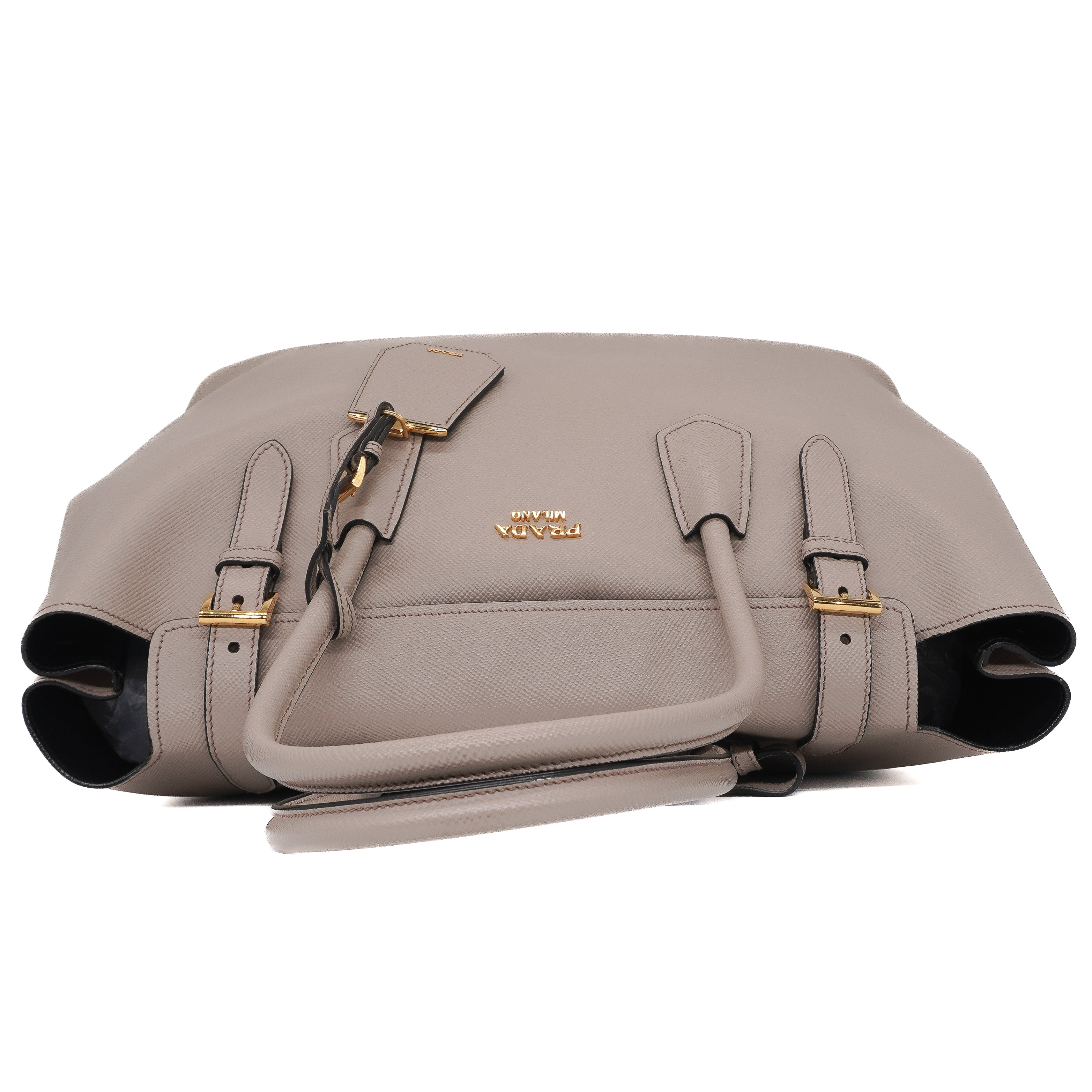 Prada City Saffiano Large Buckle Tote
