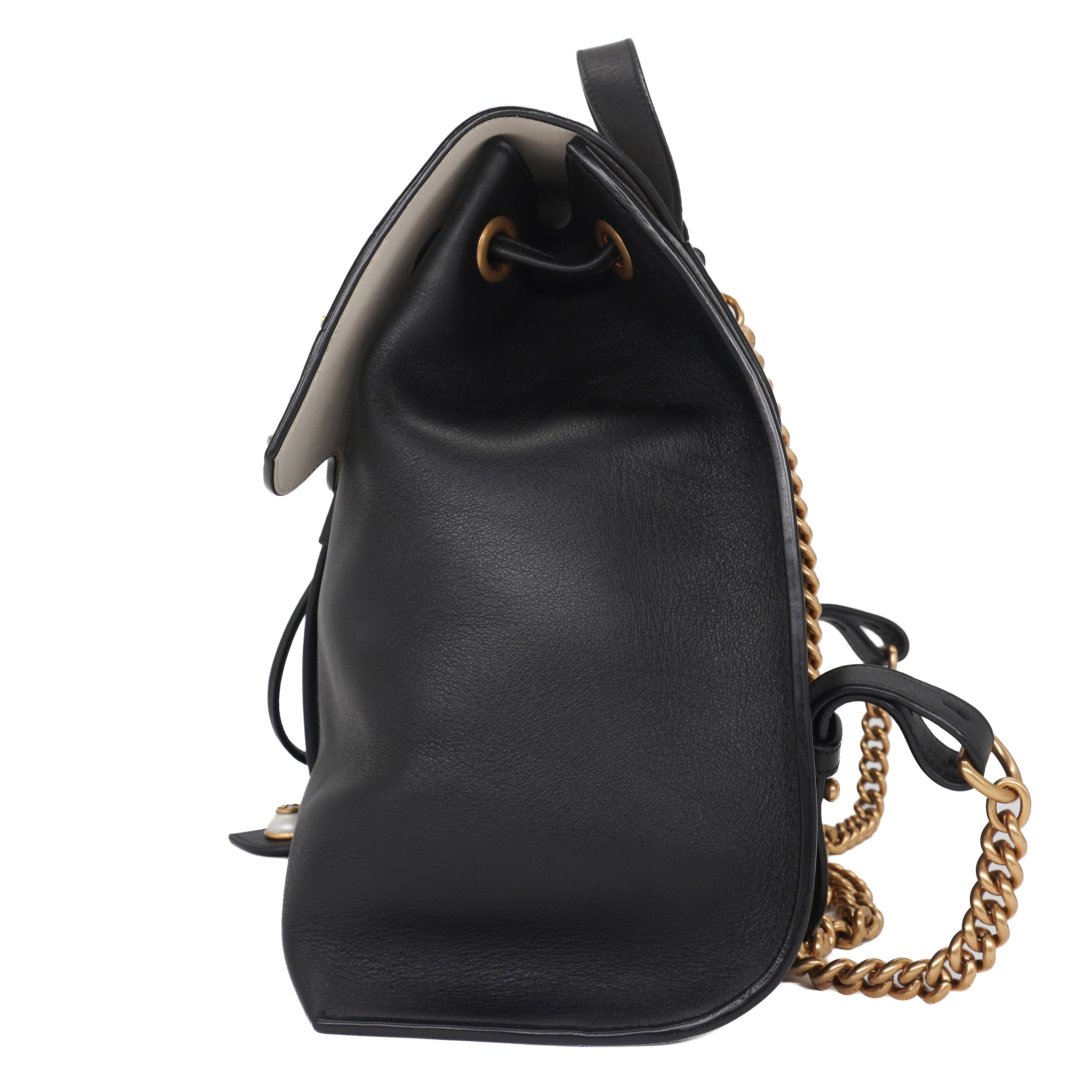 Gucci Calfskin Medium Malin Chain Backpack