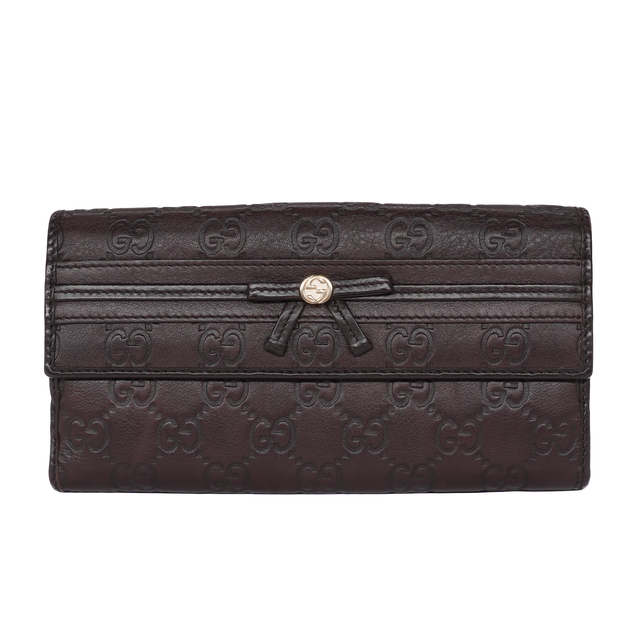 Gucci Mayfair Guccissima Leather Long Wallet (Dark Brown)