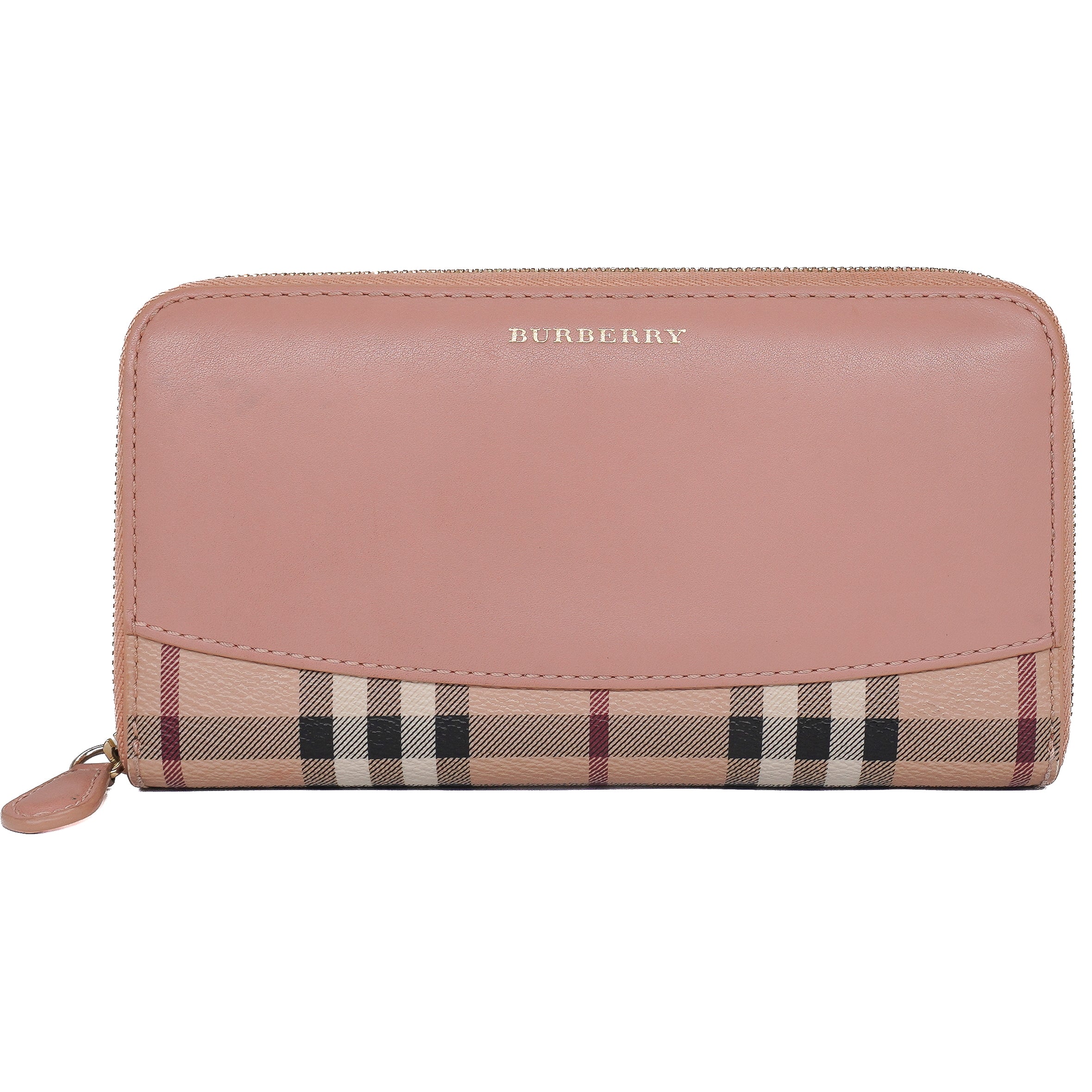 Burberry Haymarket Check Zip Around
