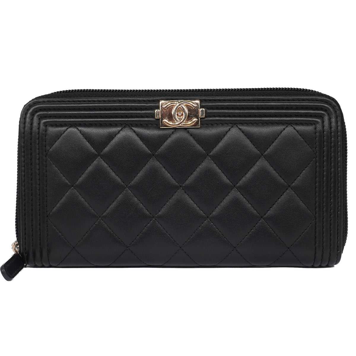 Chanel Boy Zip Around Wallet