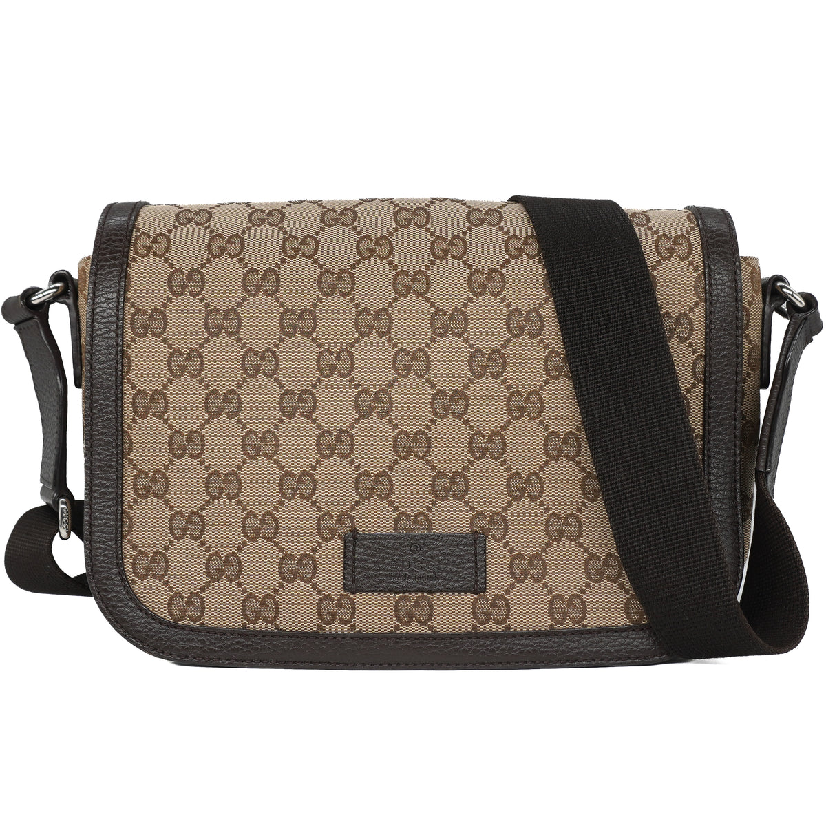Gucci Flap Messenger Bag GG Canvas