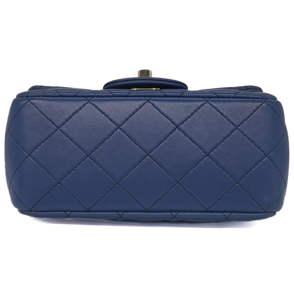 Chanel Classic Mini Square Flap Bag Lambskin Blue