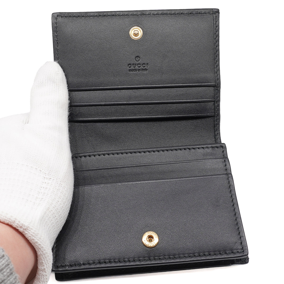 Gucci Card Case GG Supreme Monogram Bee Print