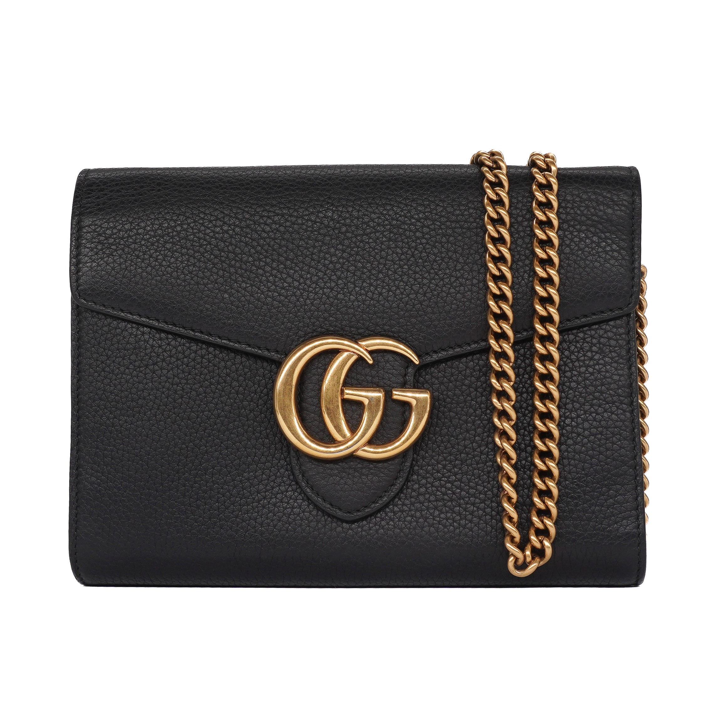 Gucci Dollar Calfskin Marmont Chain Wallet