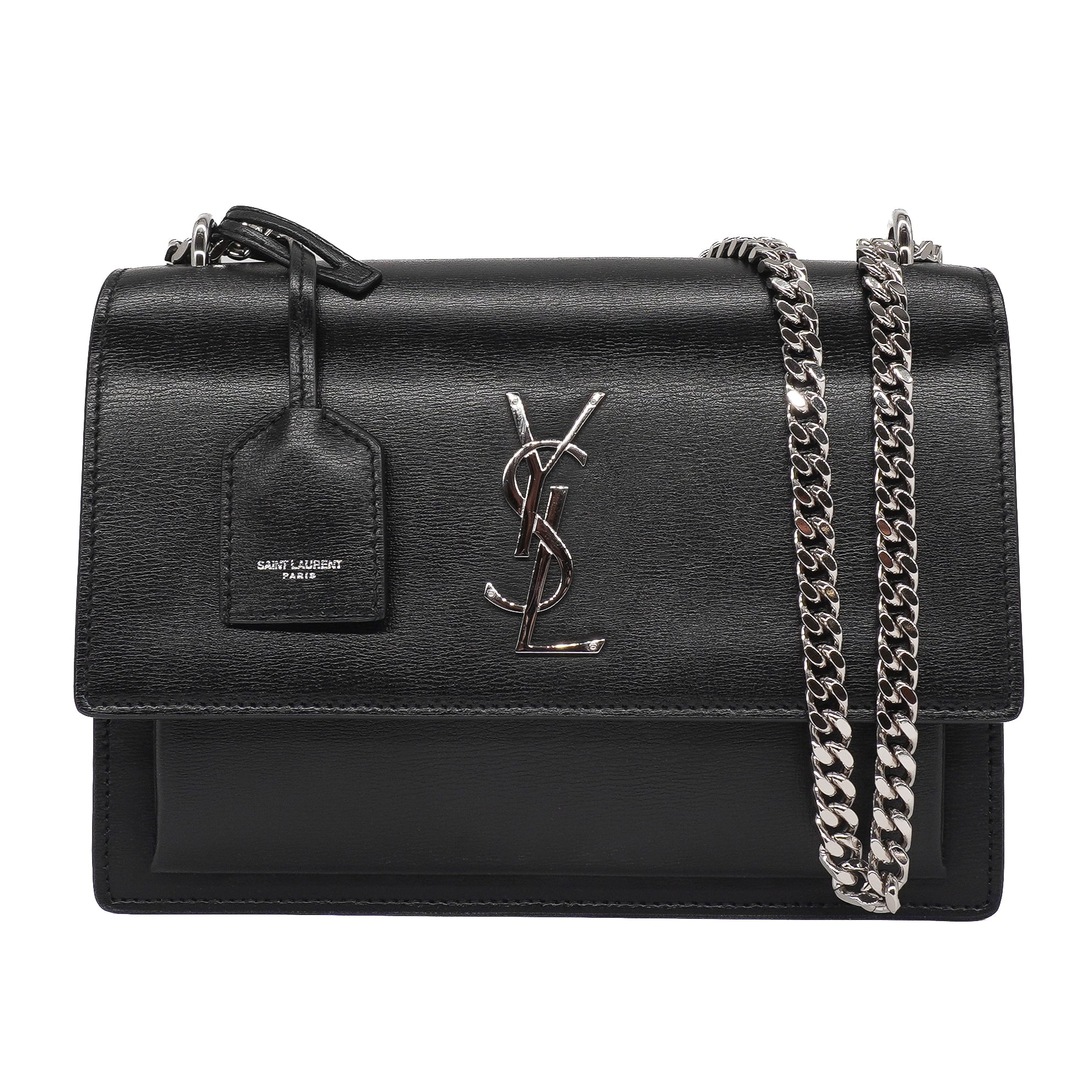 Saint Laurent Calfskin Medium Monogram Sunset Satchel