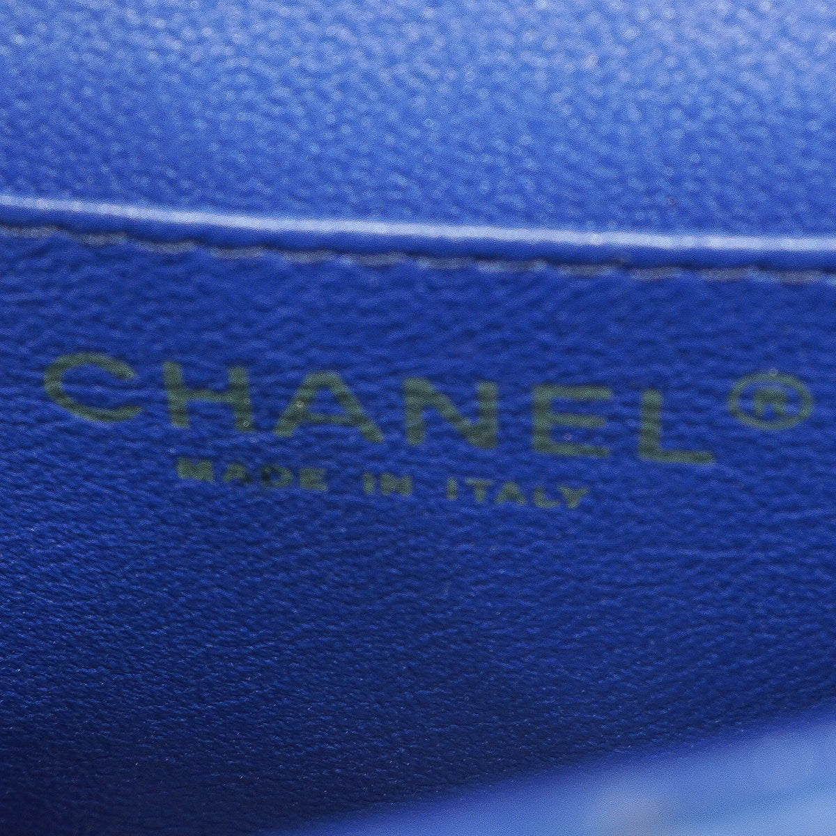 Chanel Classic Mini Square Flap Bag Lambskin Blue