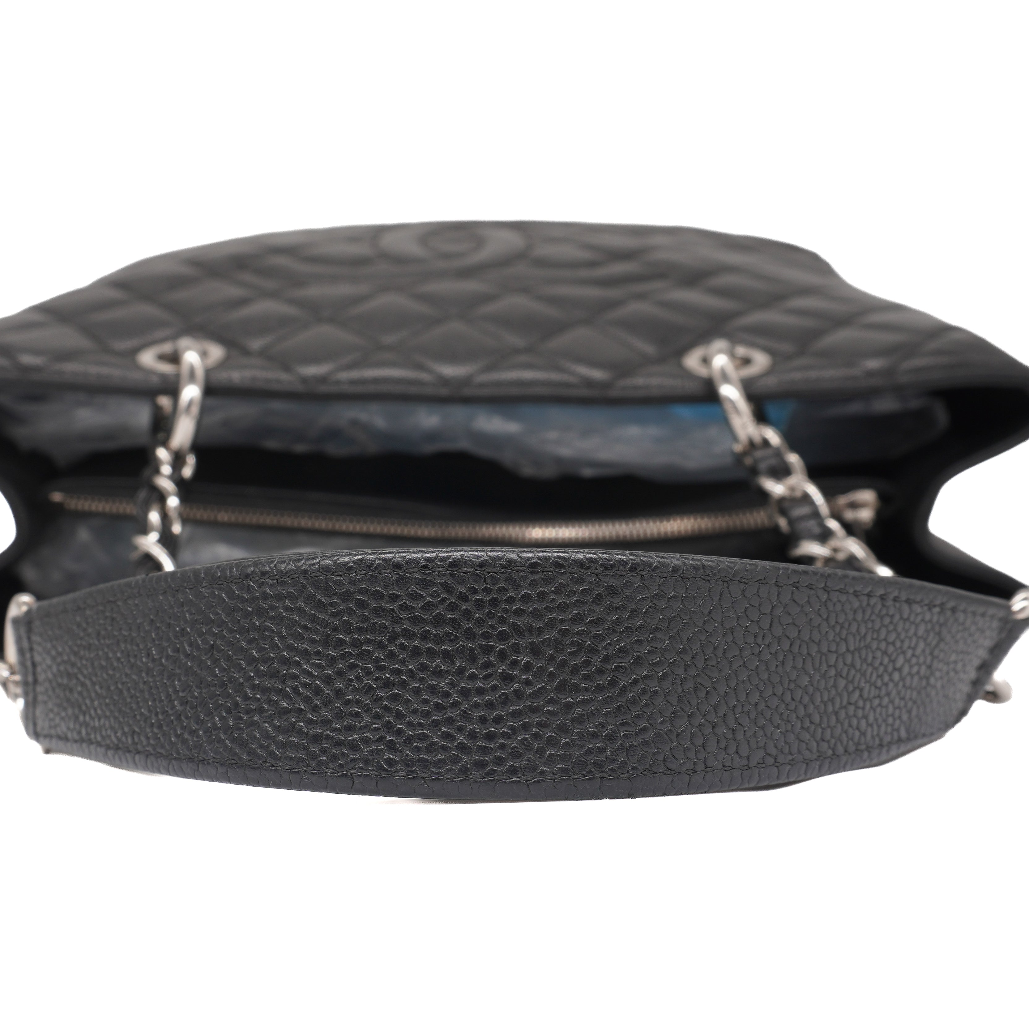 Chanel Black Quilted Caviar Grand Shopping Tote
