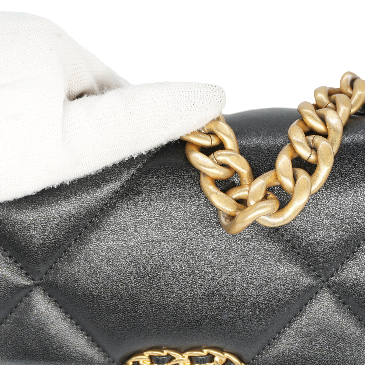 Chanel 19 Medium Flap Bag Lambskin Black
