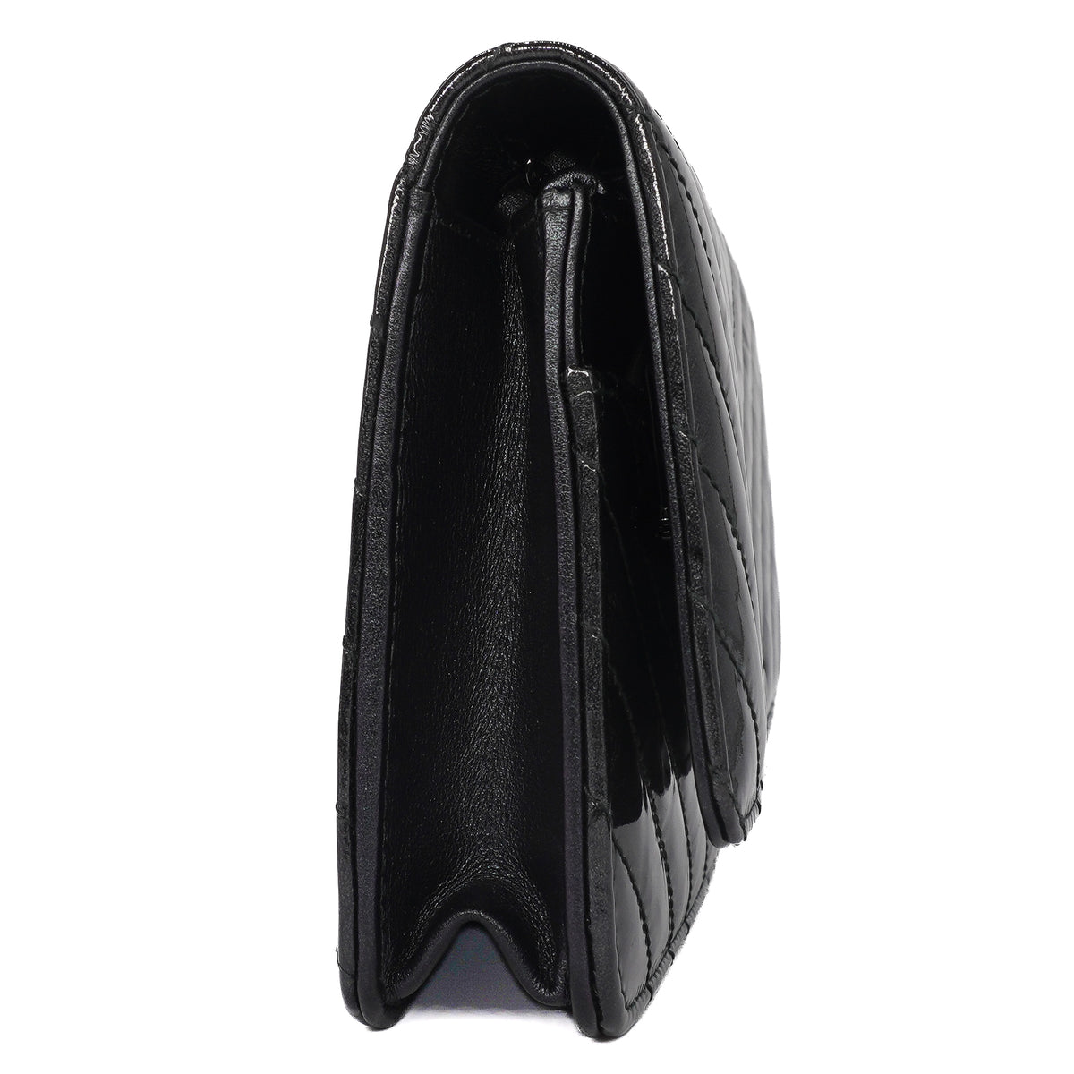 Chanel Wallet on Chain Crumpled Patent Calfskin SoBlack