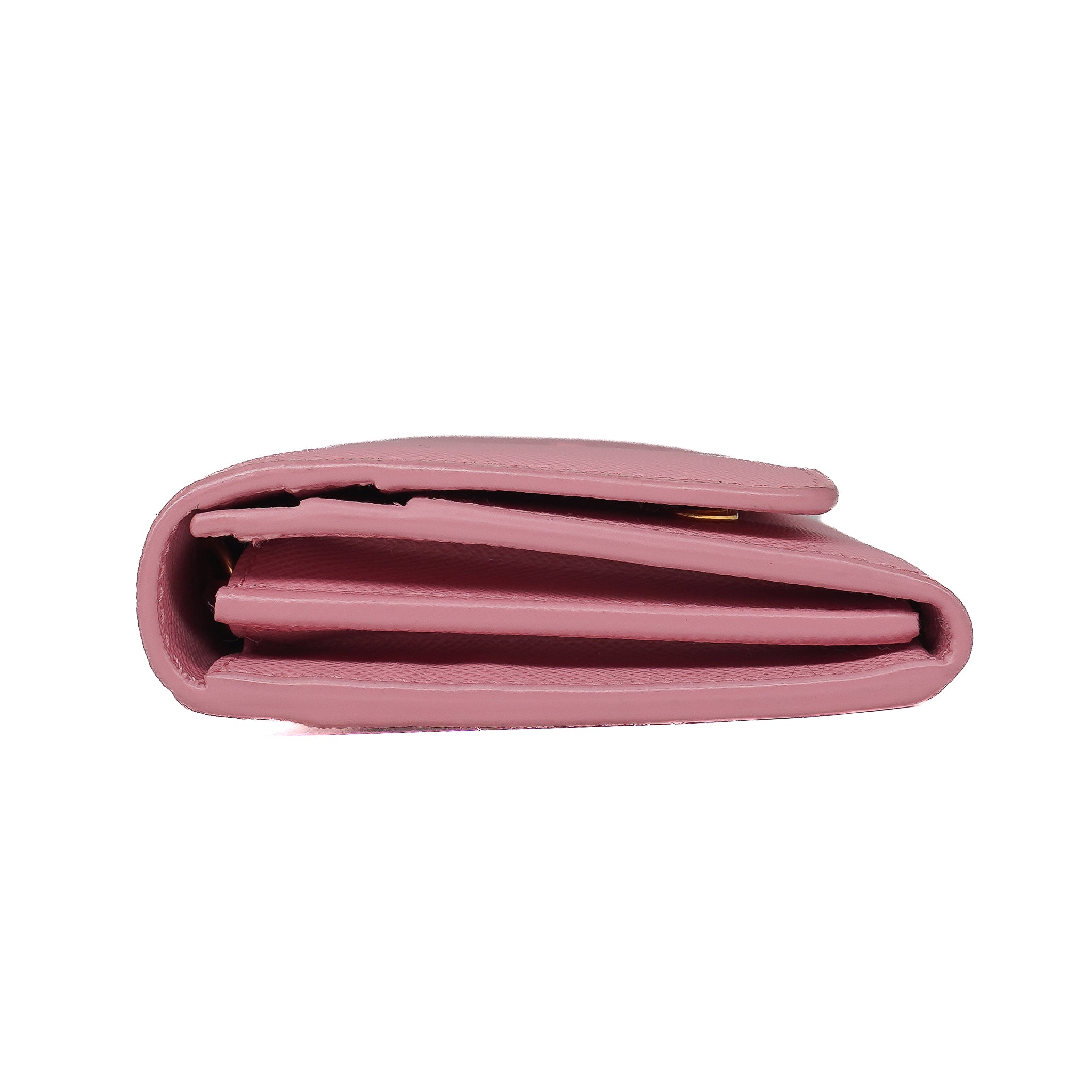 Prada Saffiano Monochrome Continental Flap Wallet