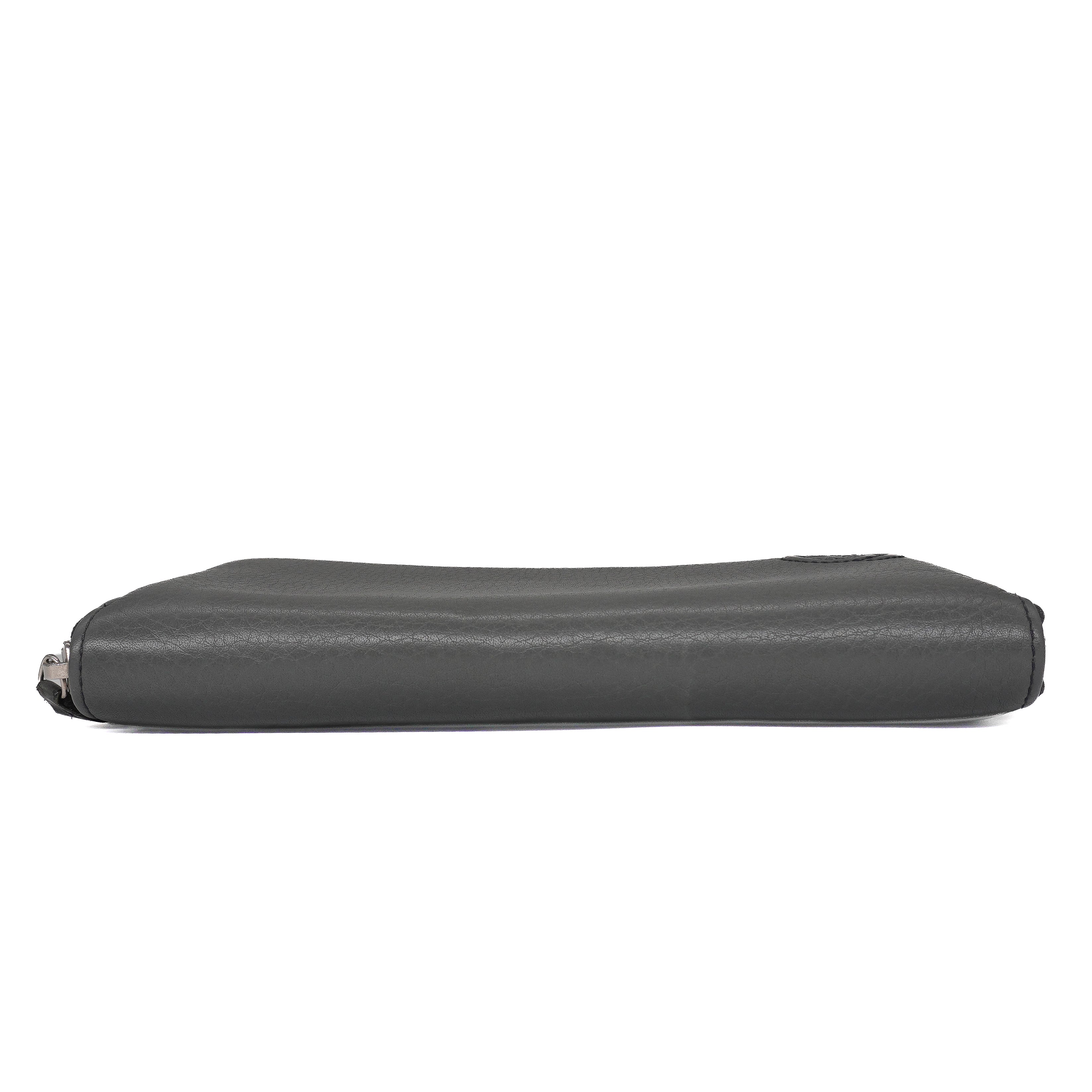 Gucci Grey Leather Long Zippy Wallet