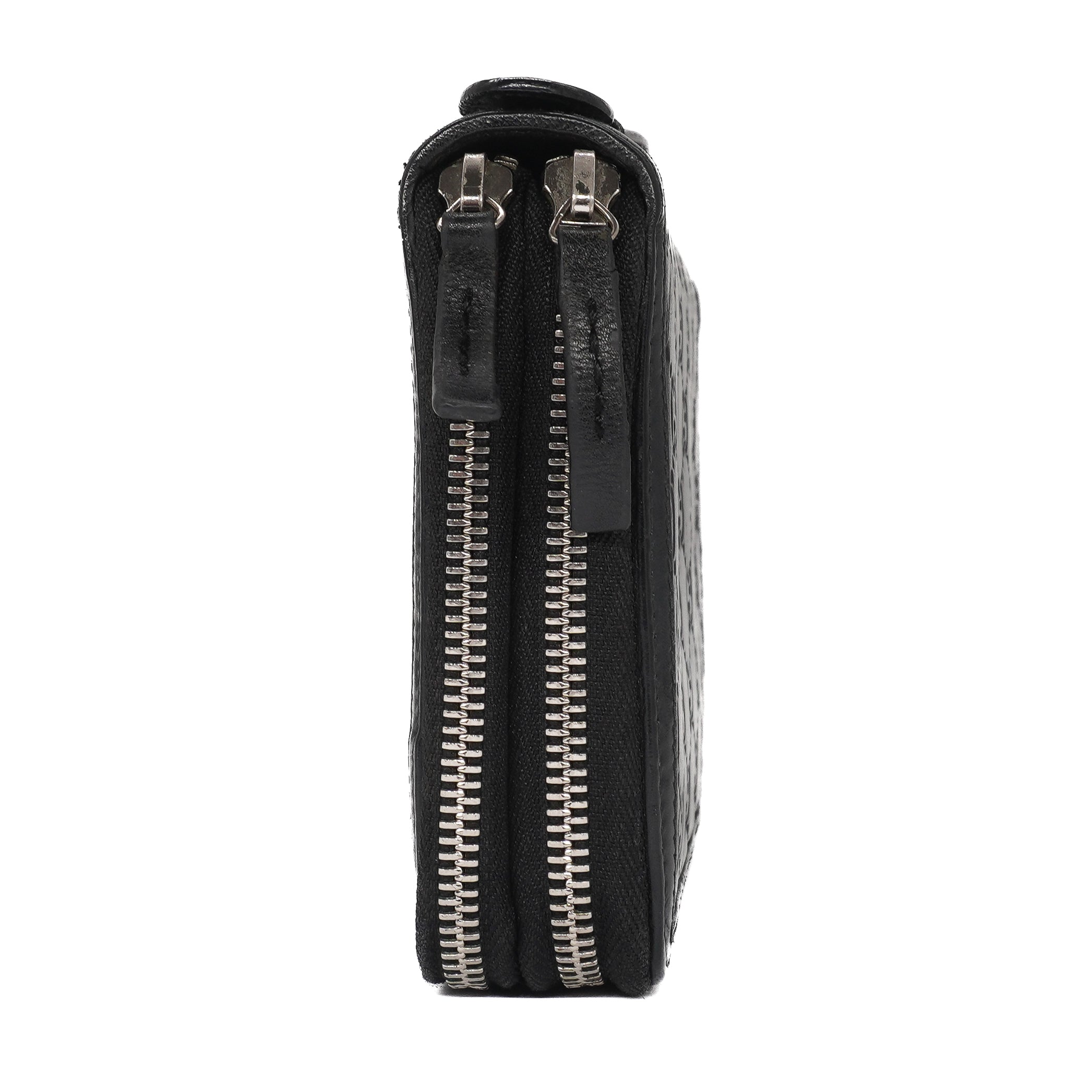 Gucci Guccissima Long Black Clutch Wallet
