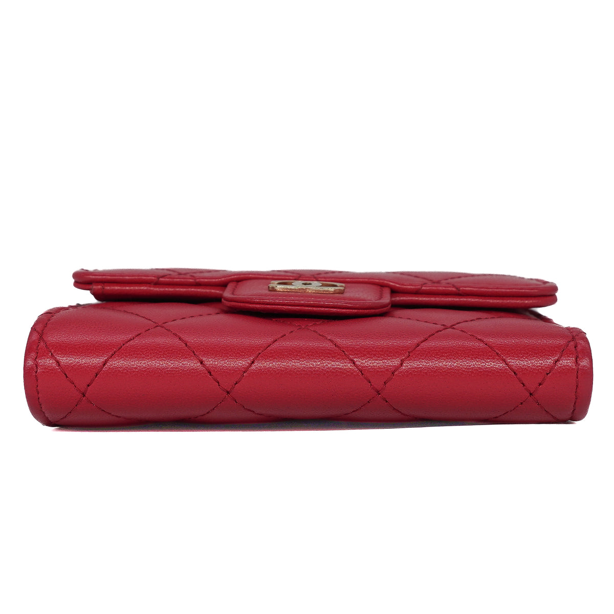 Chanel Flap Card Holder Caviar Red