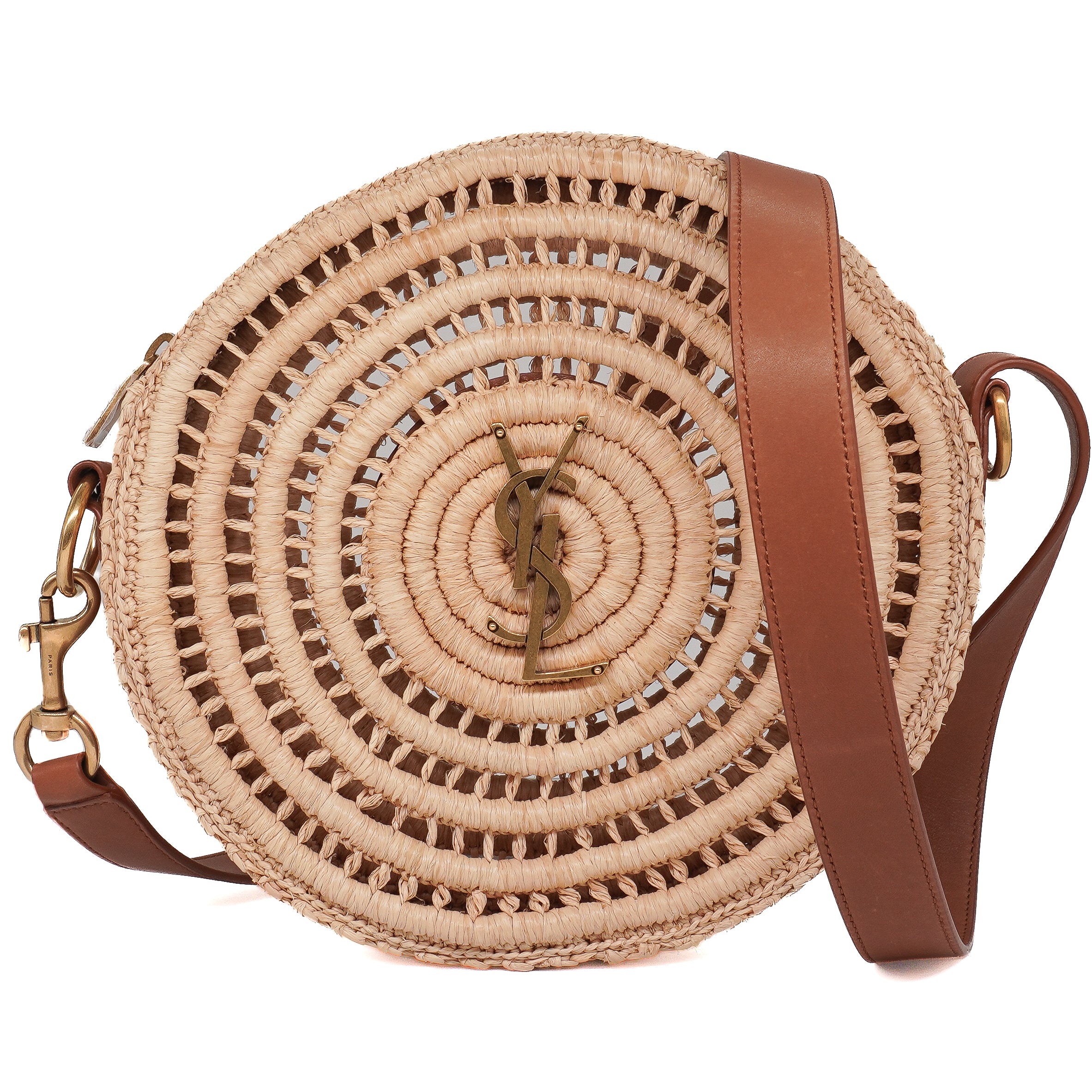Saint Laurent Raffia Round