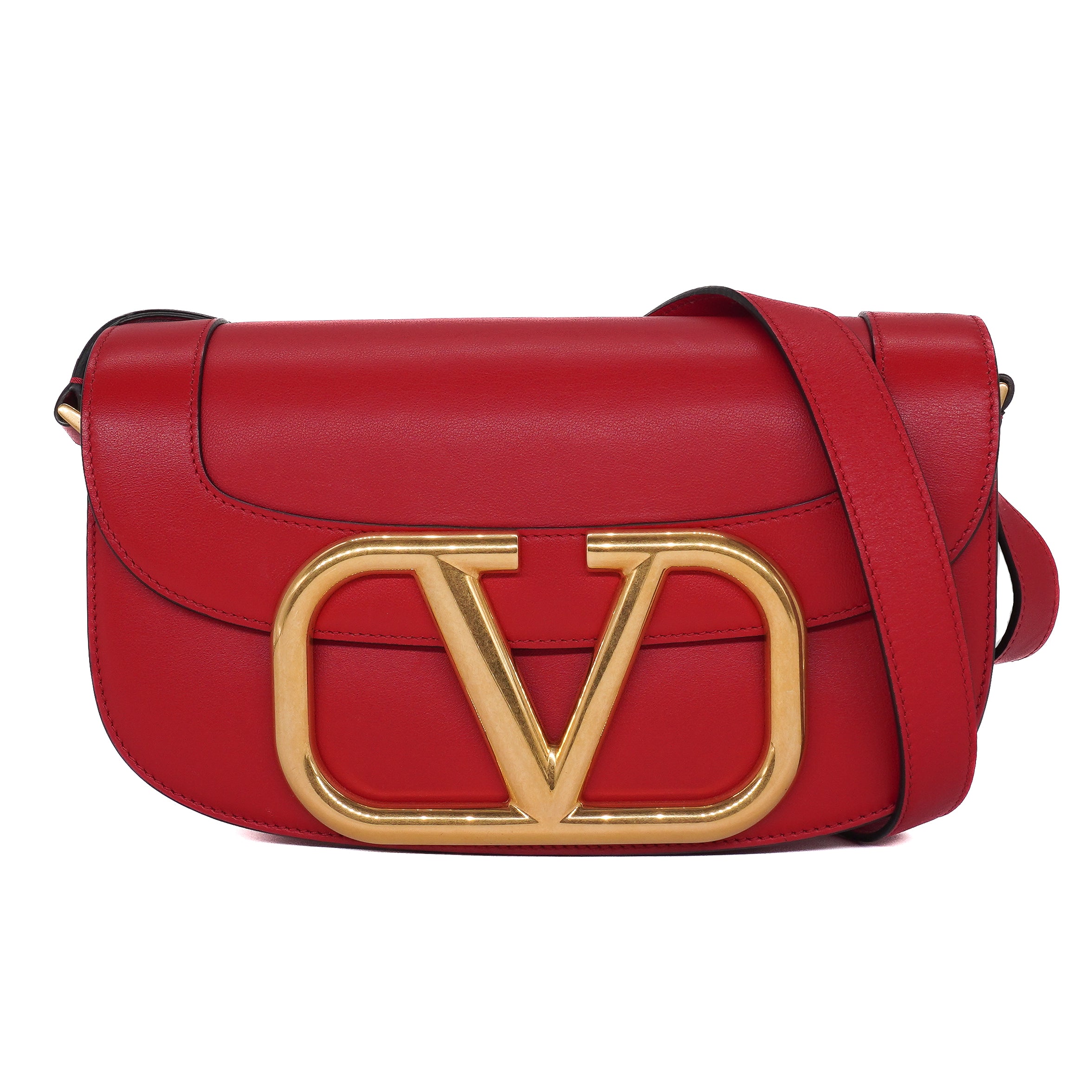 Valentino Smooth Calfskin Supervee Shoulder Bag
