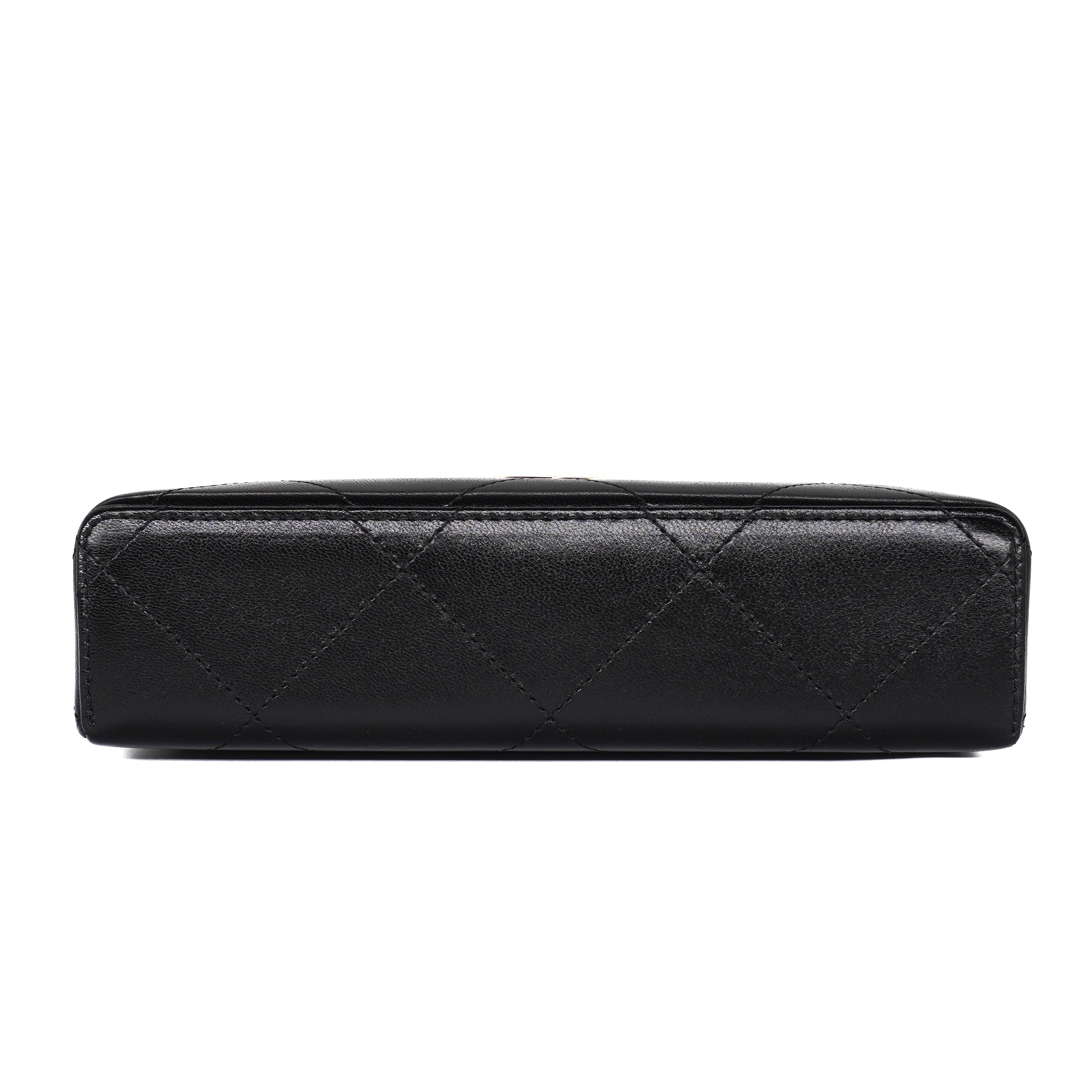 Chanel Suede Slim Vanity Case With Chain