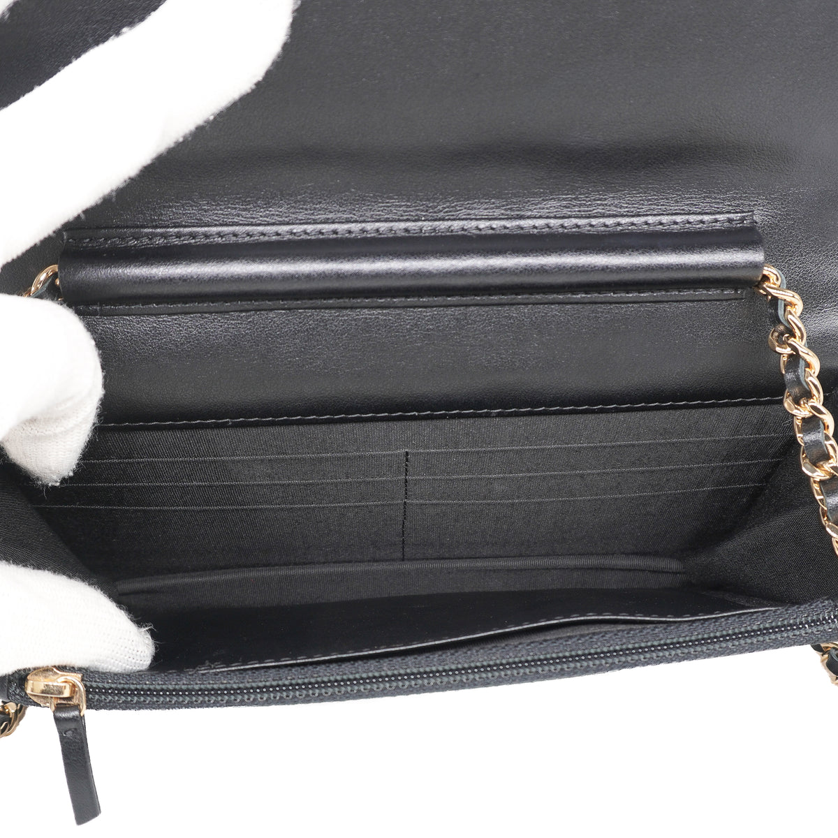 Chanel Wallet on Chain Studded Diamond Stitched Lambskin