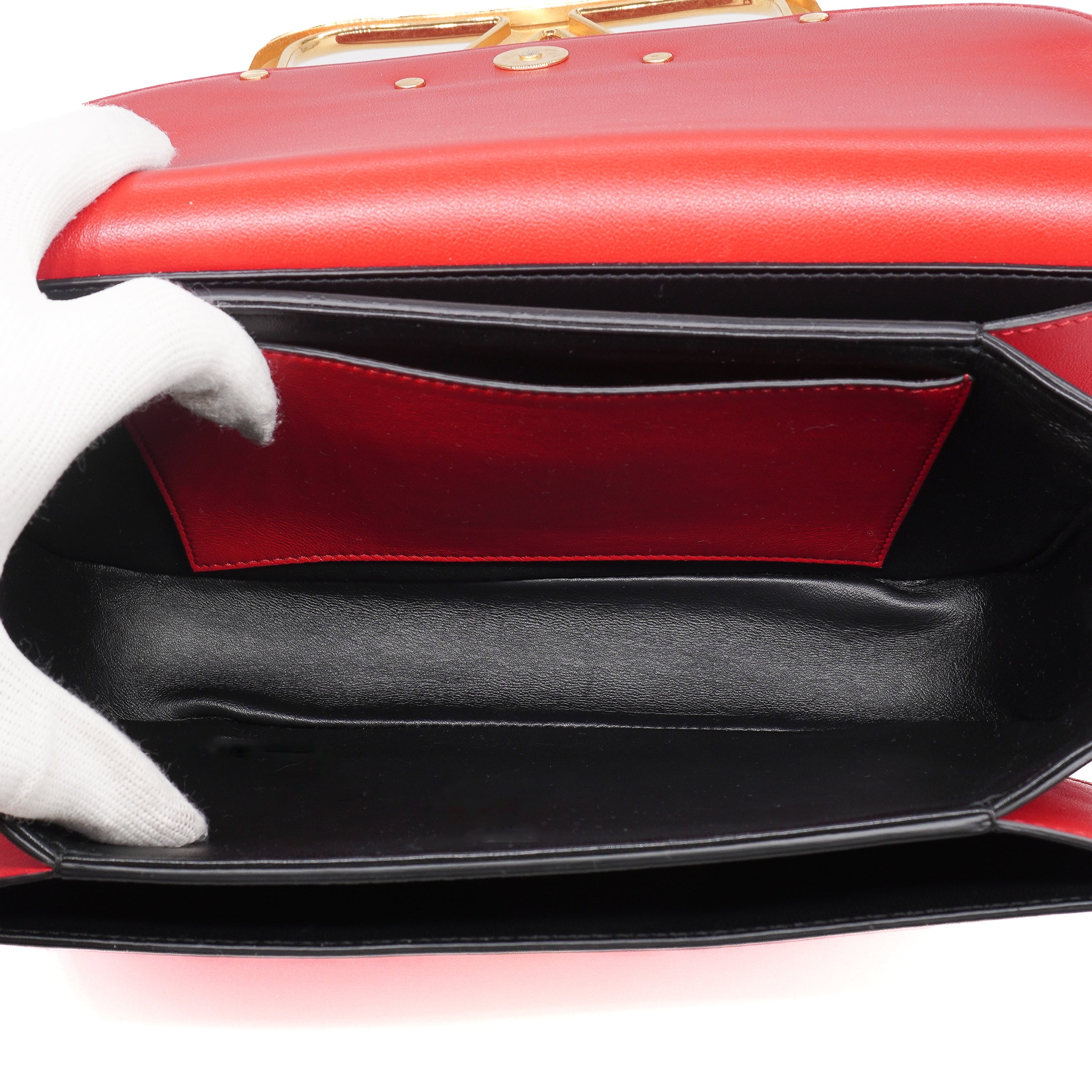 Valentino Smooth Calfskin Supervee Shoulder Bag