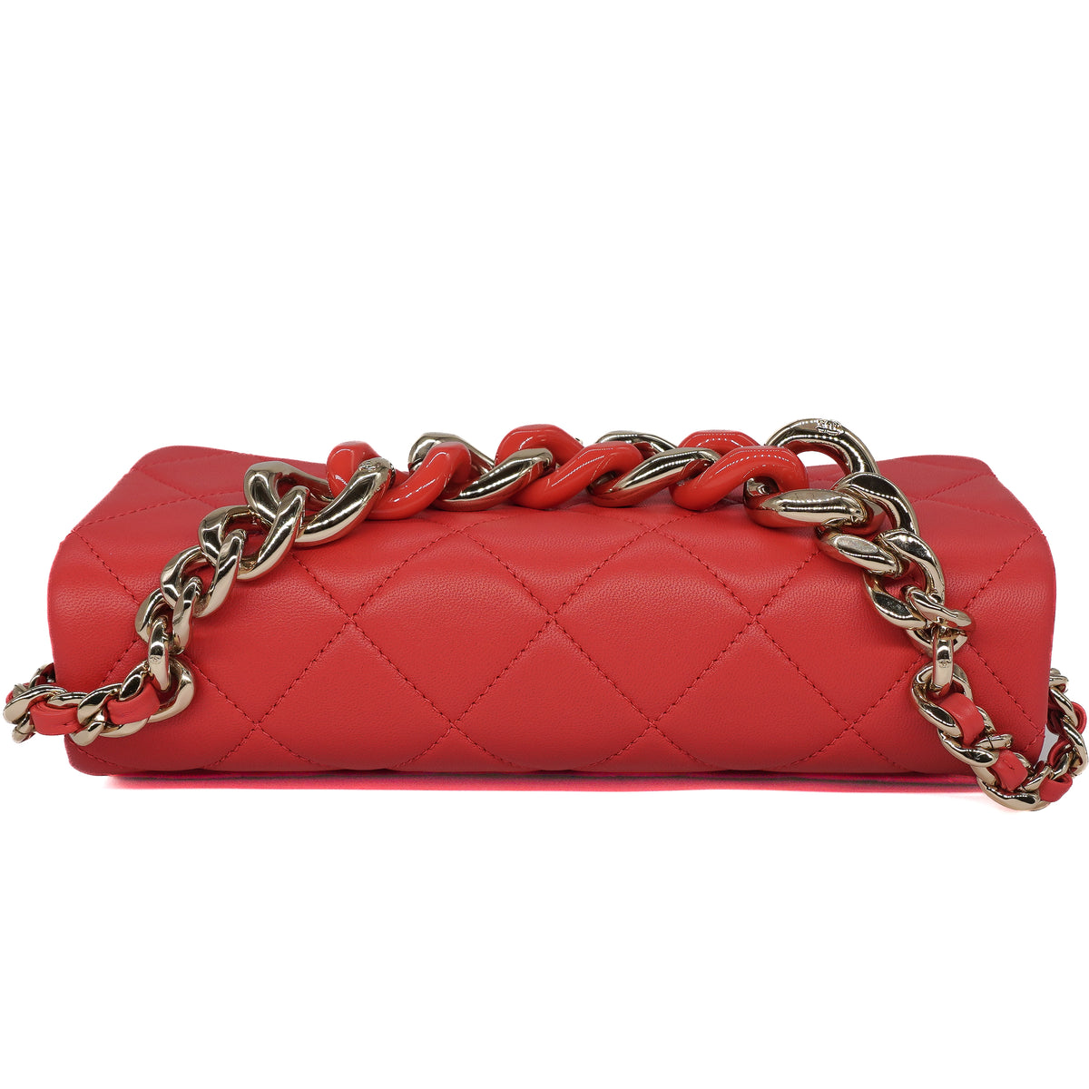 Chanel Elegant Chain Small Flap Bag Lambskin Pink
