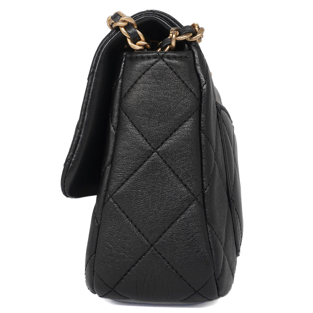 Chanel Mini Square Flap Bag Lambskin Black