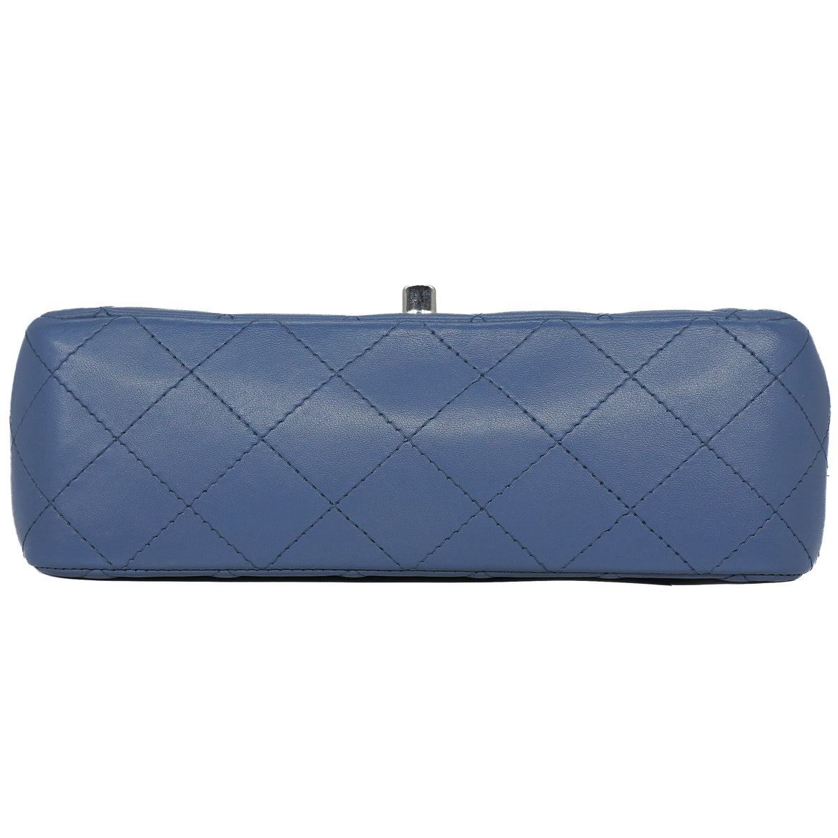 Chanel Mini Rectangular Flap Bag Lambskin Slate Blue