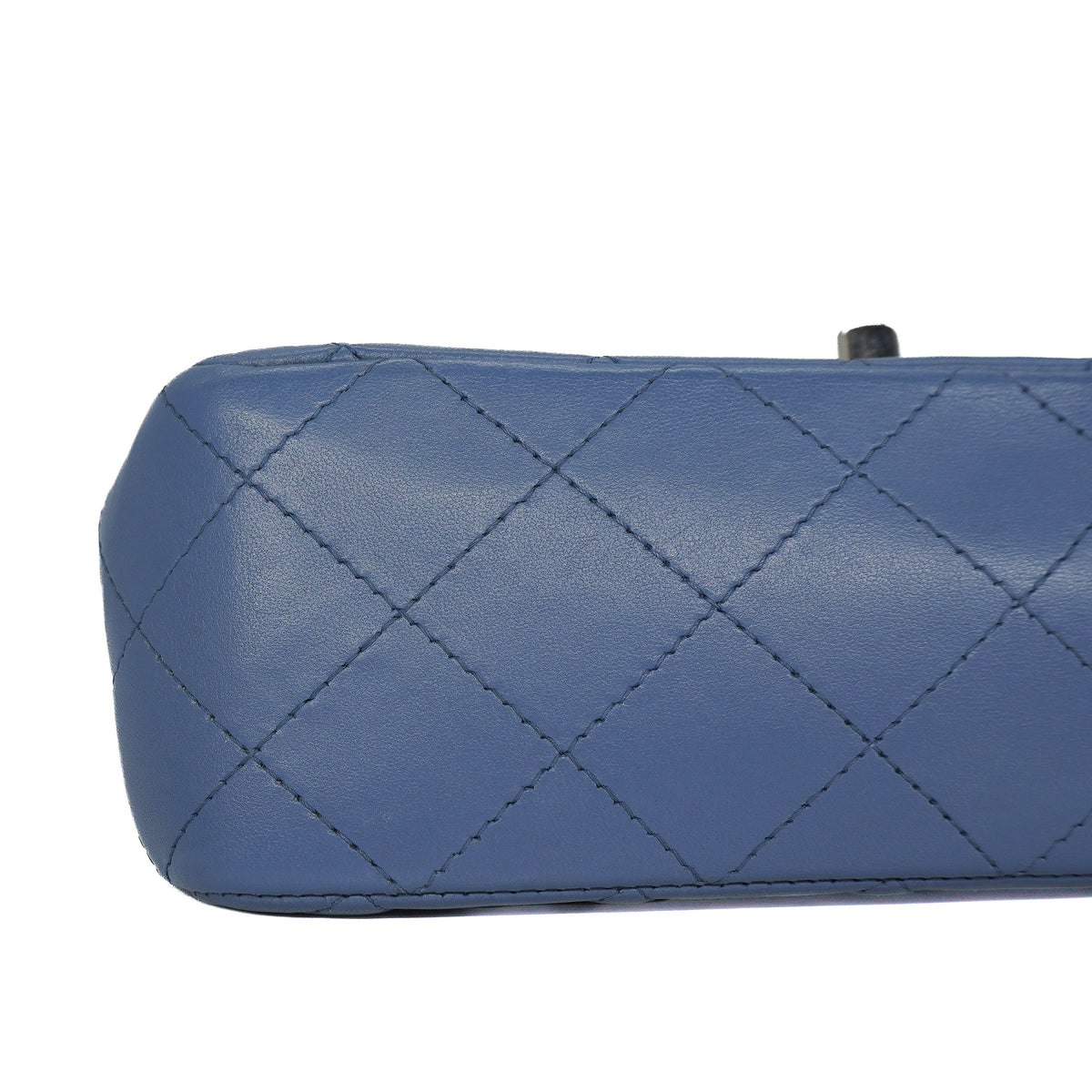 Chanel Mini Rectangular Flap Bag Lambskin Slate Blue