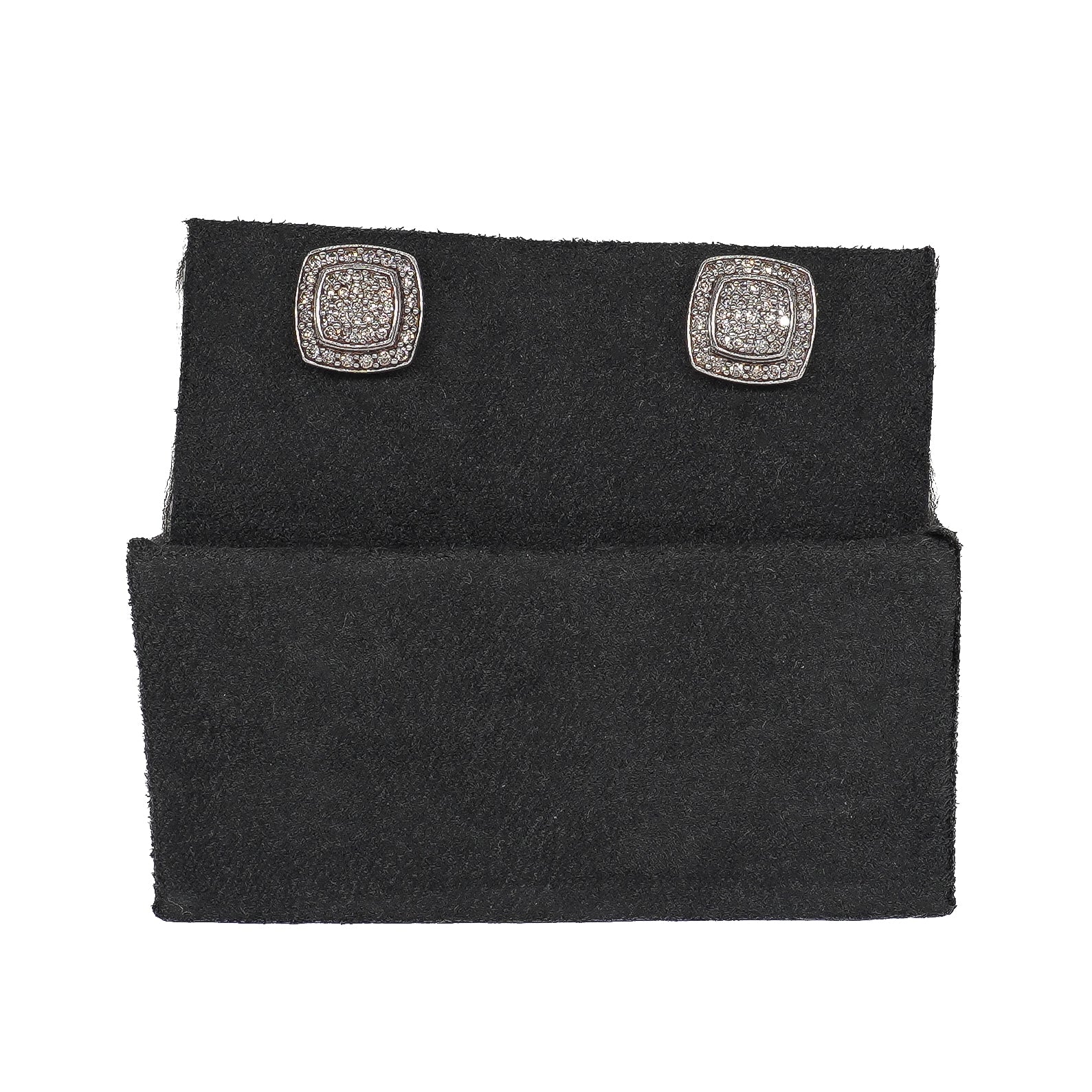 David Yurman Sterling Silver Diamond Pave Albion Earrings