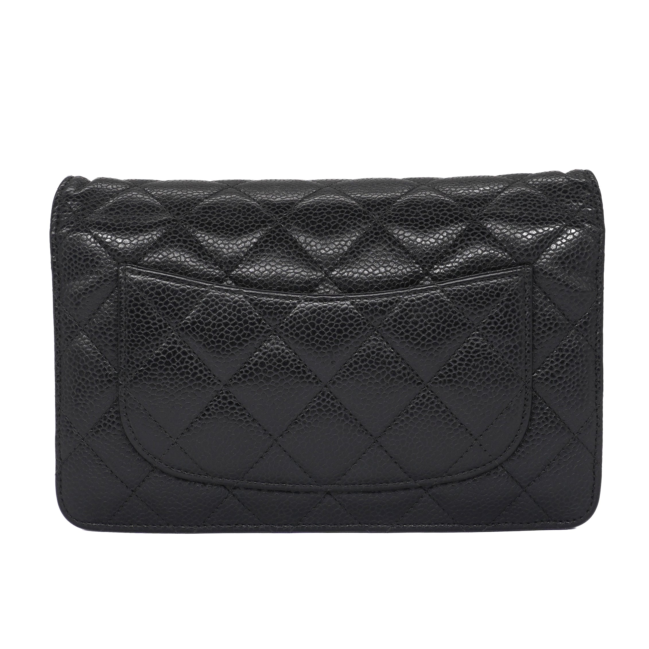 Chanel Quilted Caviar Wallet On Chain