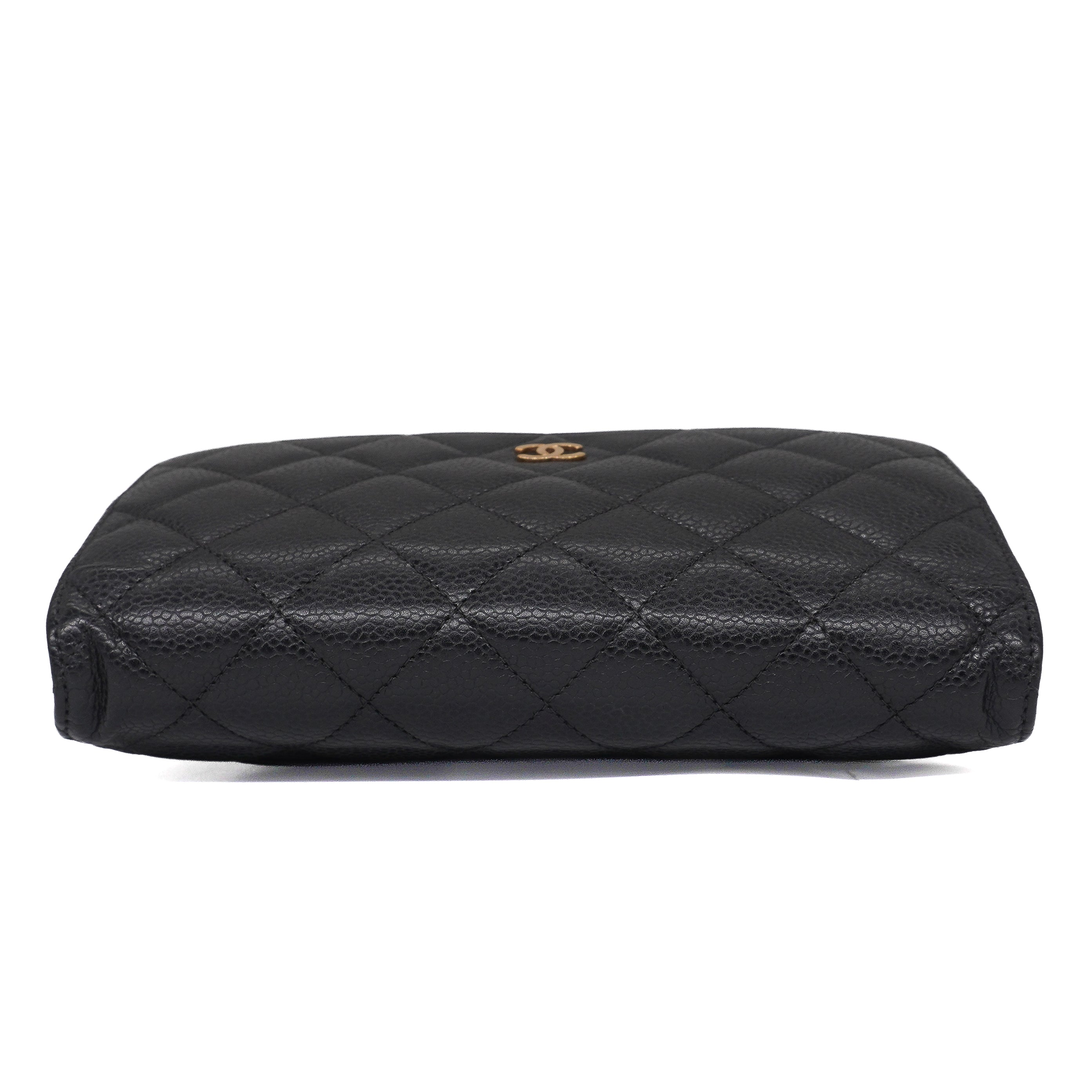 Chanel Quilted Caviar Wallet On Chain