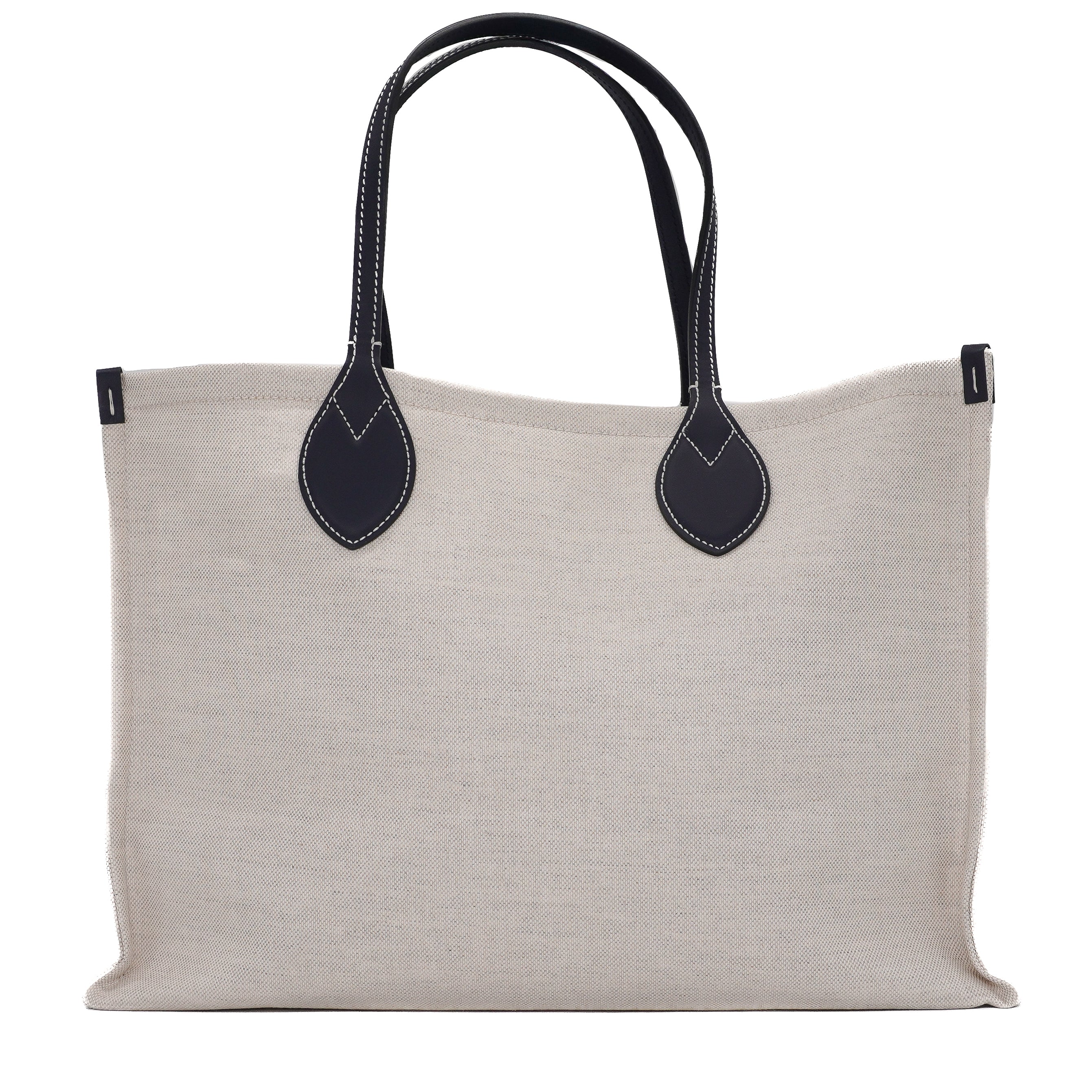 Gucci Canvas Calfskin Logo Print Large Tote