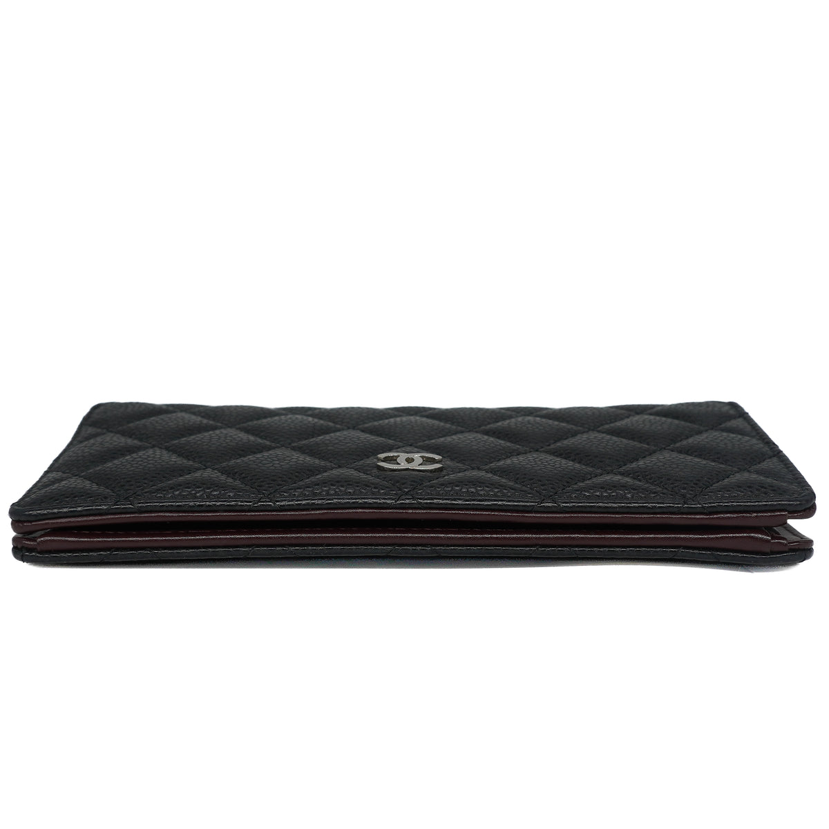 Chanel Yen Wallet Quilted Caviar Black