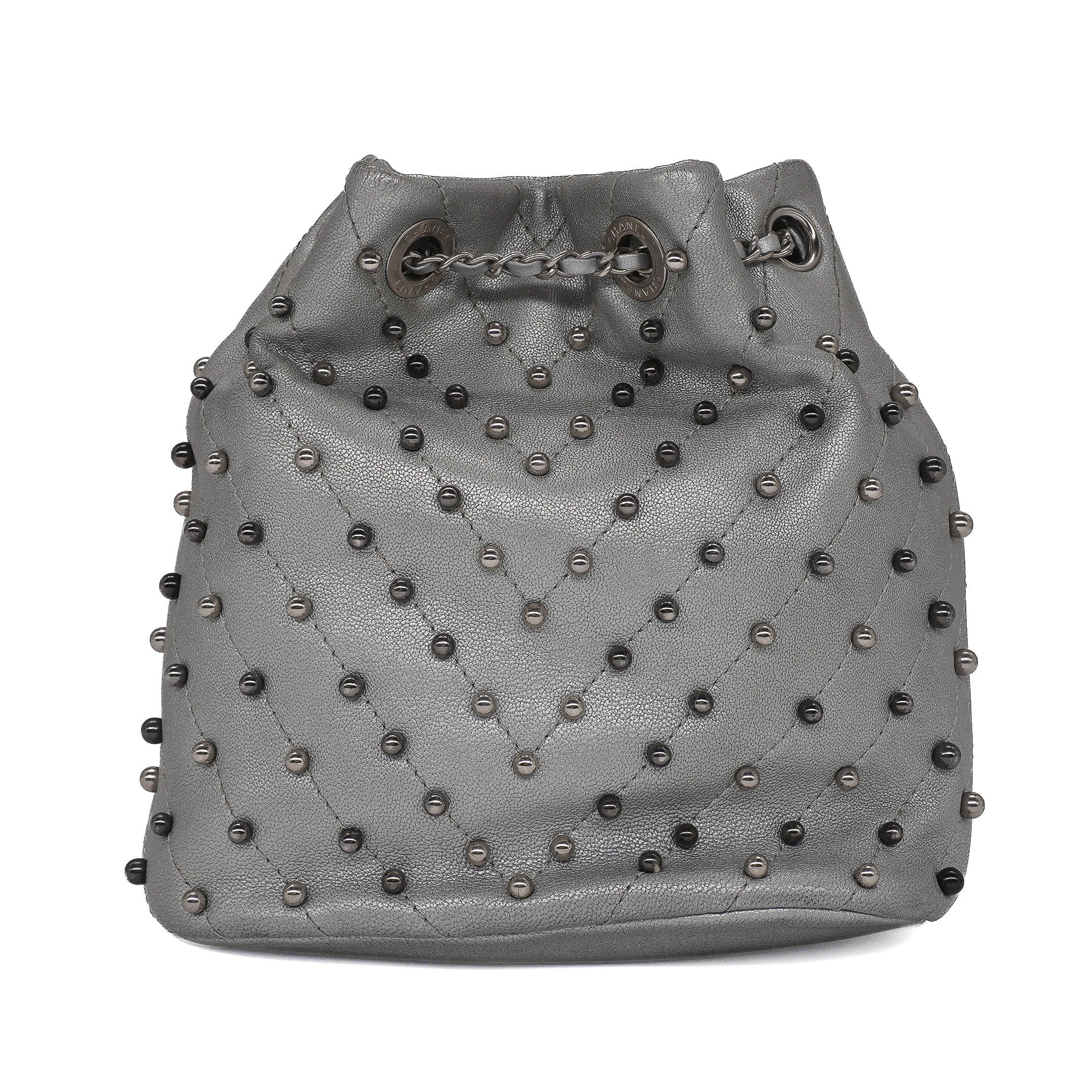 Chanel Metallic Studded Small Stud Wars Drawstring Bag