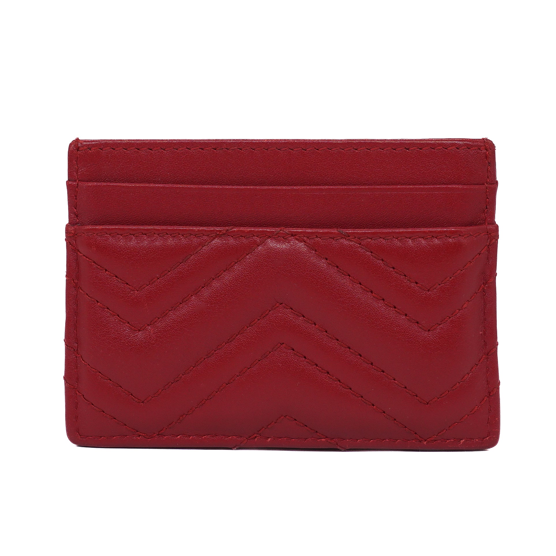 Gucci Calfskin Matelasse GG Marmont Card Holder