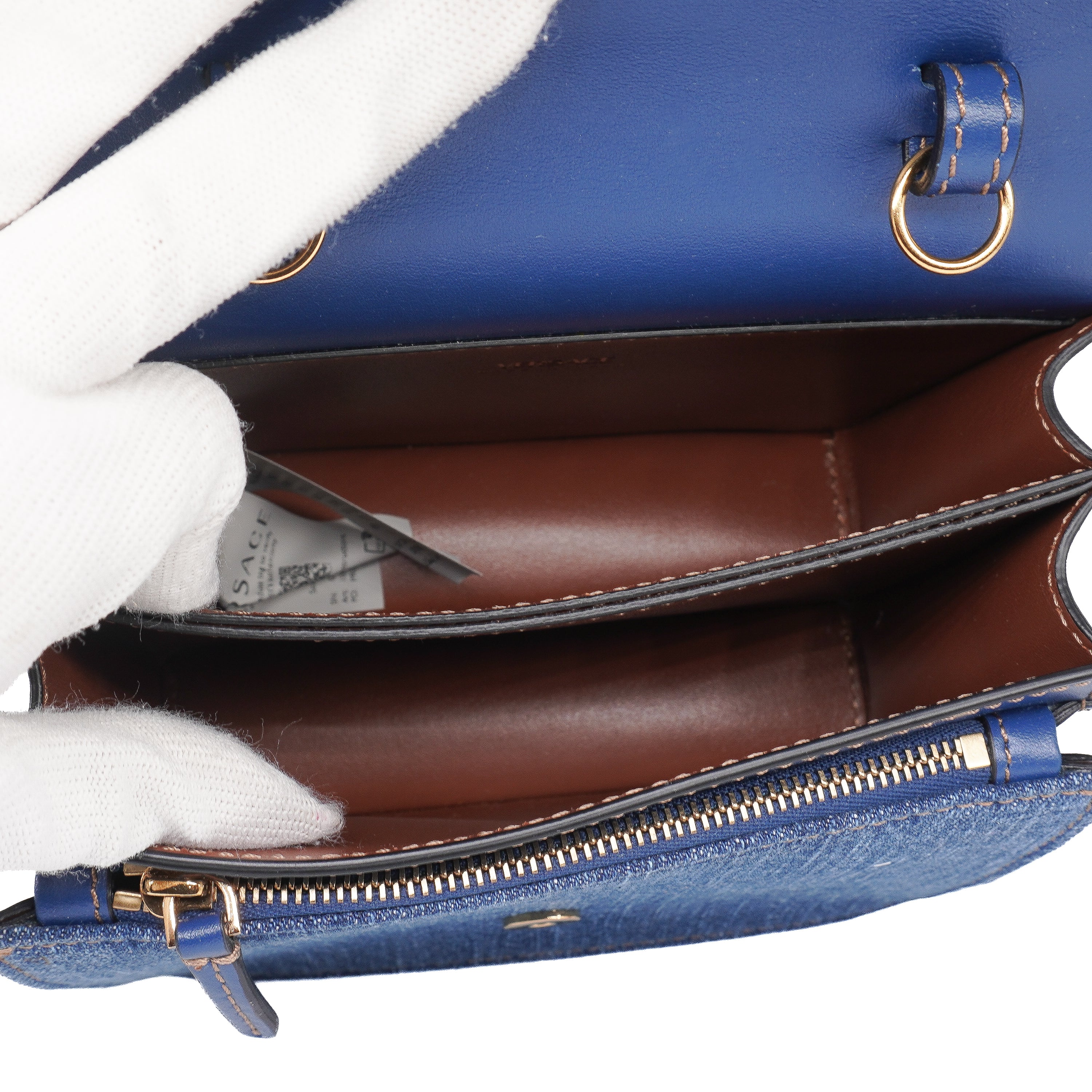 Versace Denim La Medusa Chain Shoulder Bag