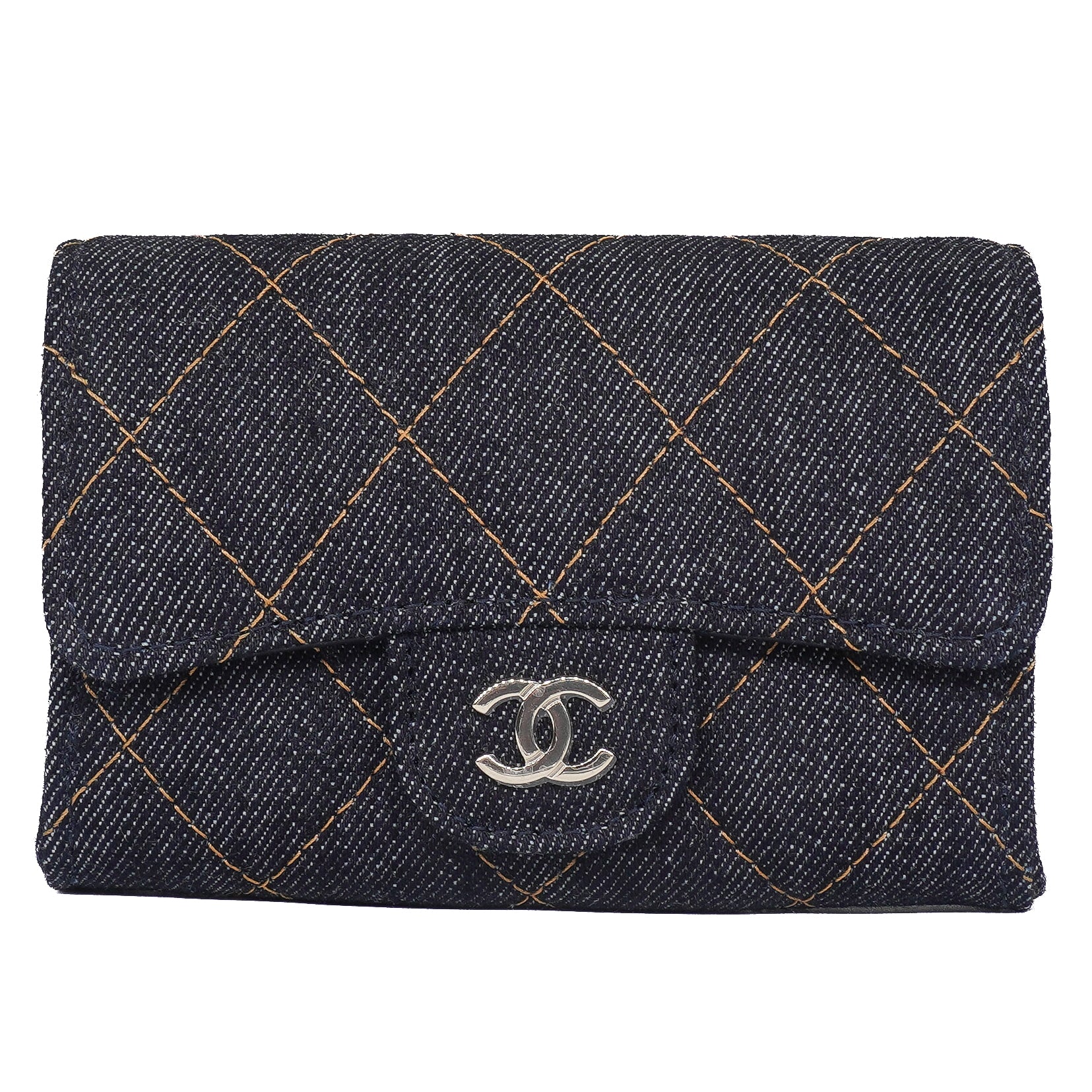 Chanel Denim Flap Card Holder