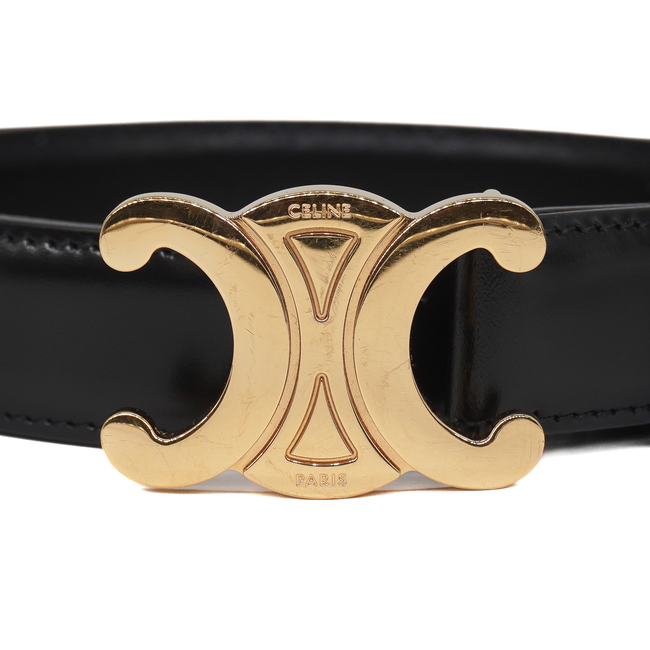 Celine Box Calfskin Triomphe Belt