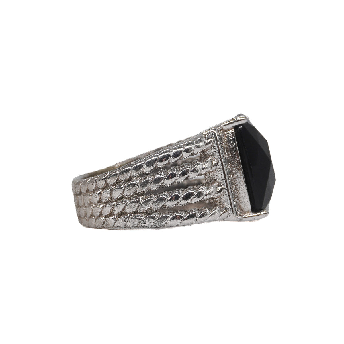 David Yurman Wheaton Ring Black Onyx and Diamond