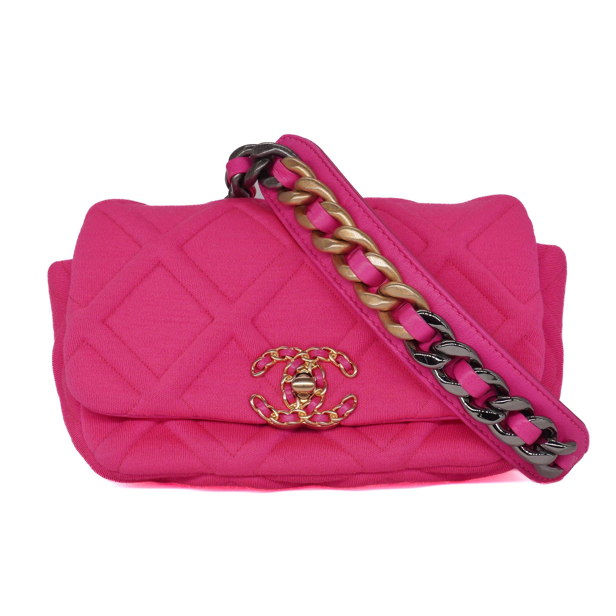 Chanel Jersey Quilted Chanel 19 Waist Bag