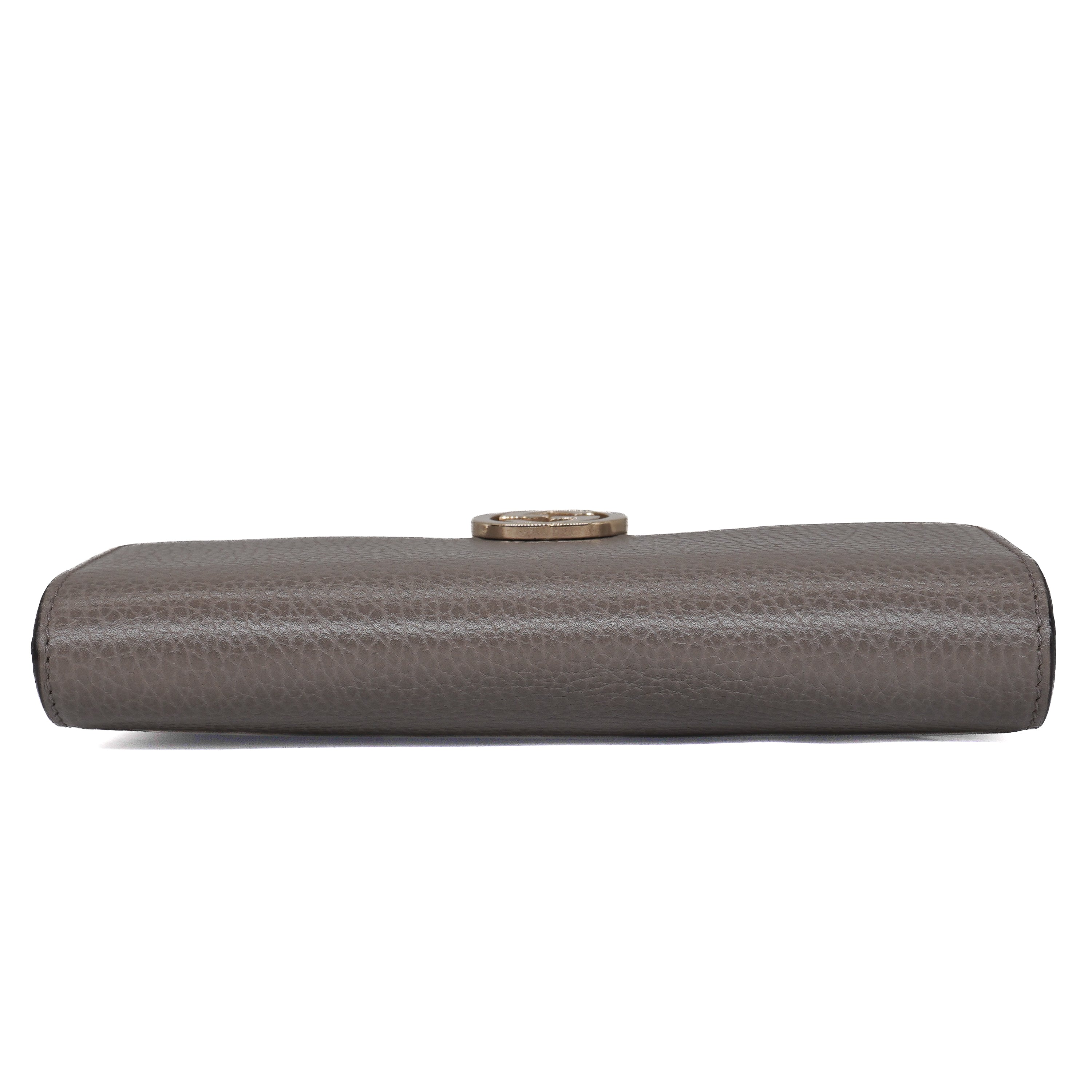 Gucci Grey Calfskin Interlocking G Chain Wallet