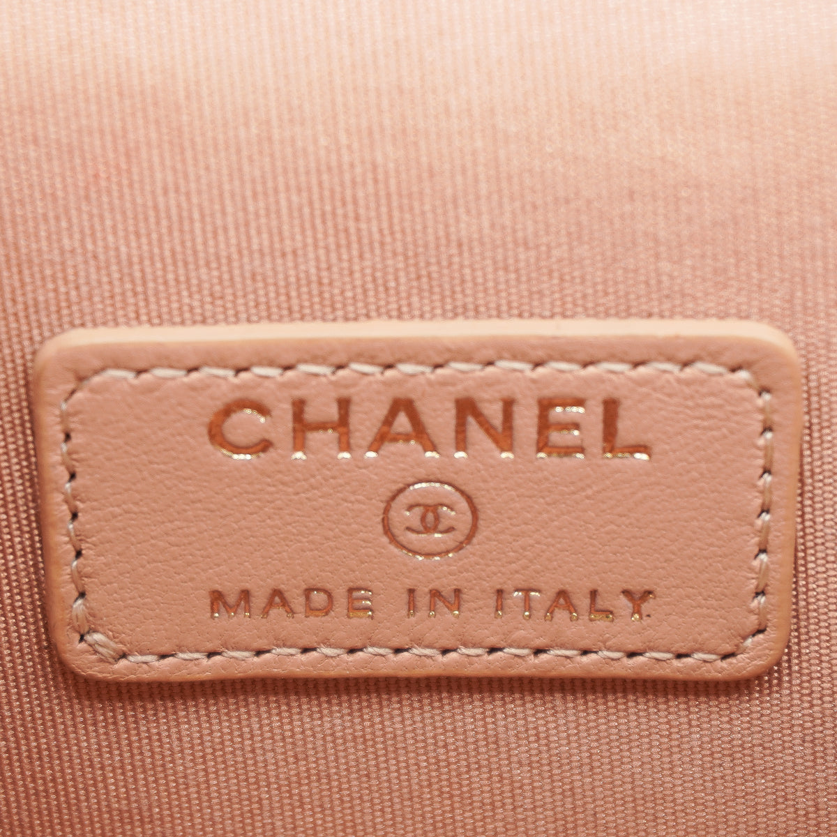 Chanel Mini Vanity Case with Chain Lambskin Beige