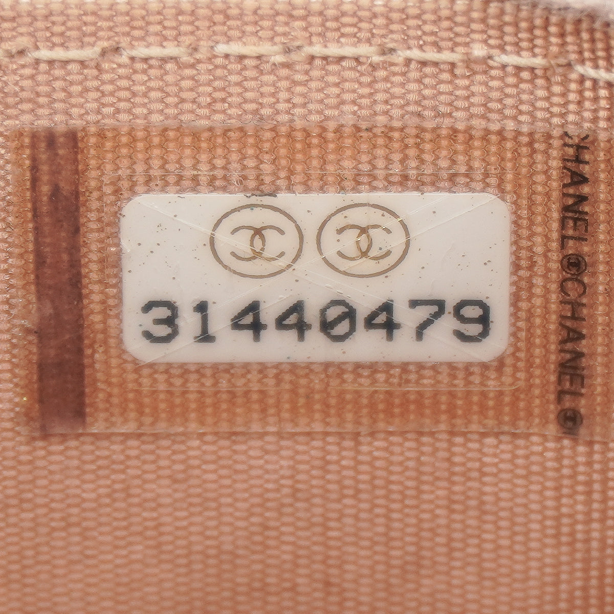 Chanel Mini Vanity Case with Chain Lambskin Beige